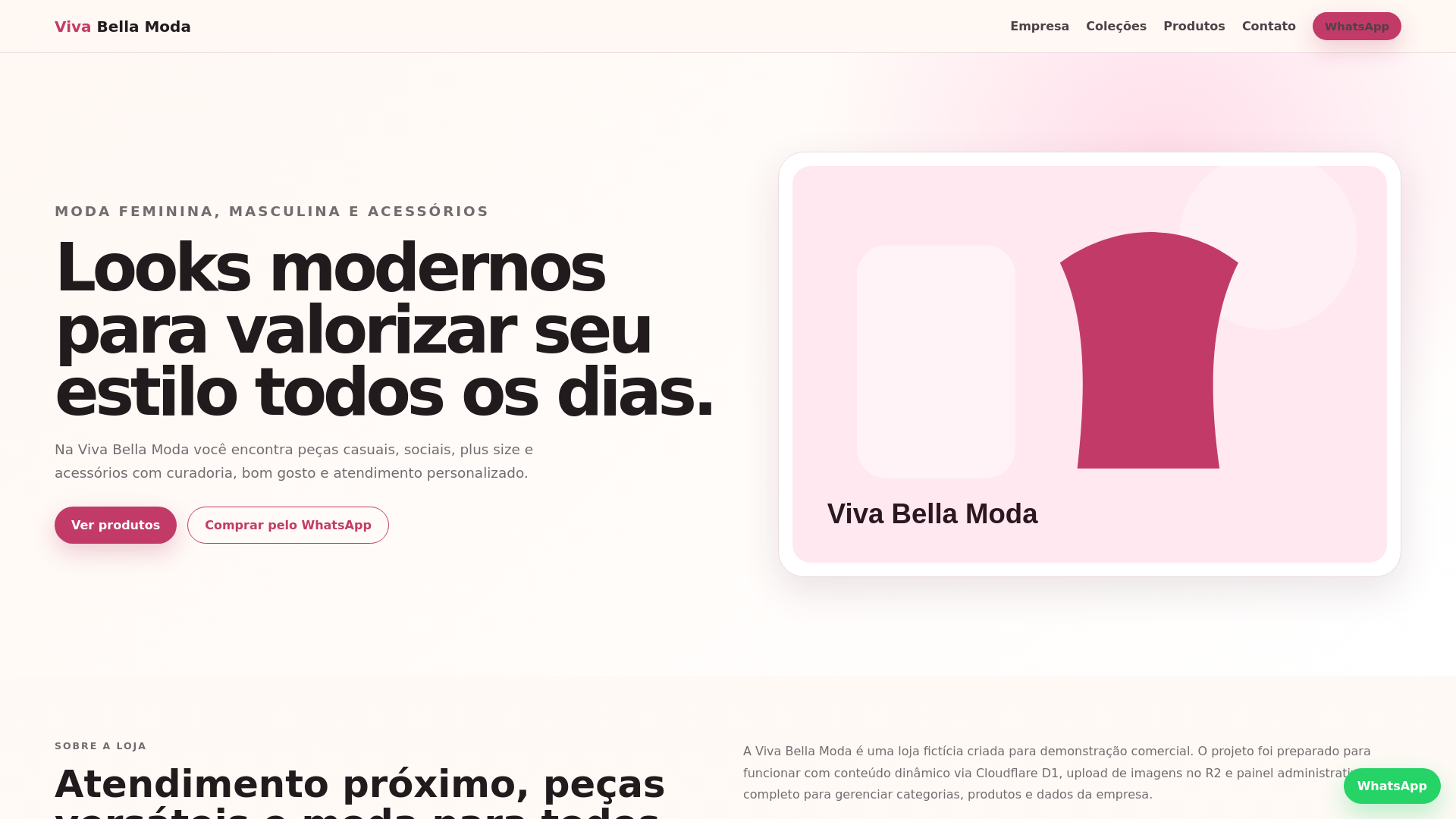 website screenshot of https://viva-bella-moda.pages.dev/