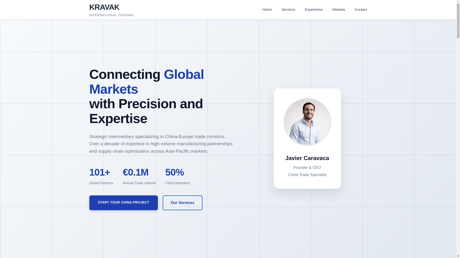 website screenshot of https://kravak.me/
