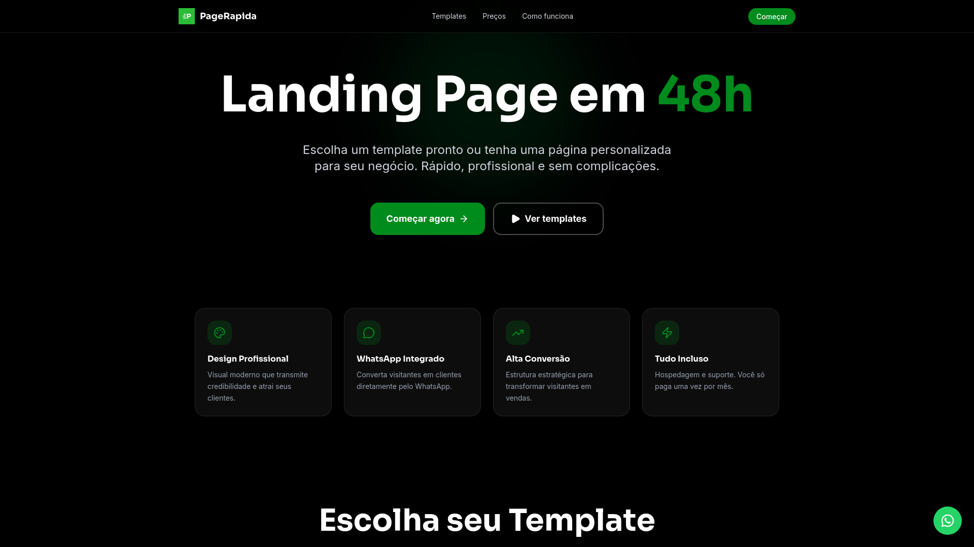 website screenshot of https://pagerapida.com.br/