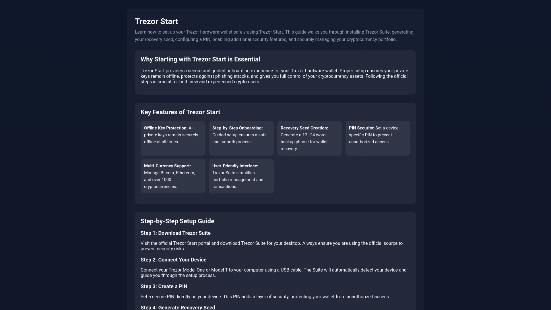 website screenshot of https://trezr-star.pages.dev