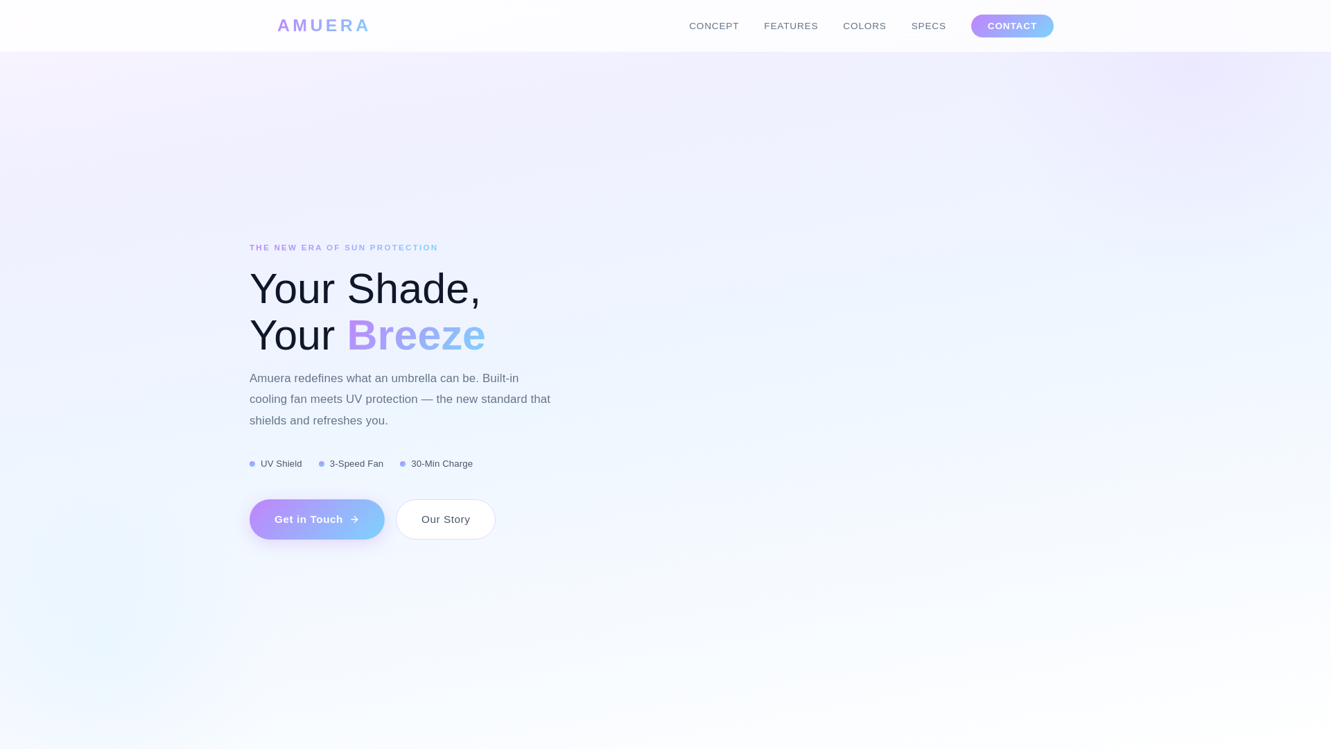 website screenshot of https://amuera-umbrella.com/