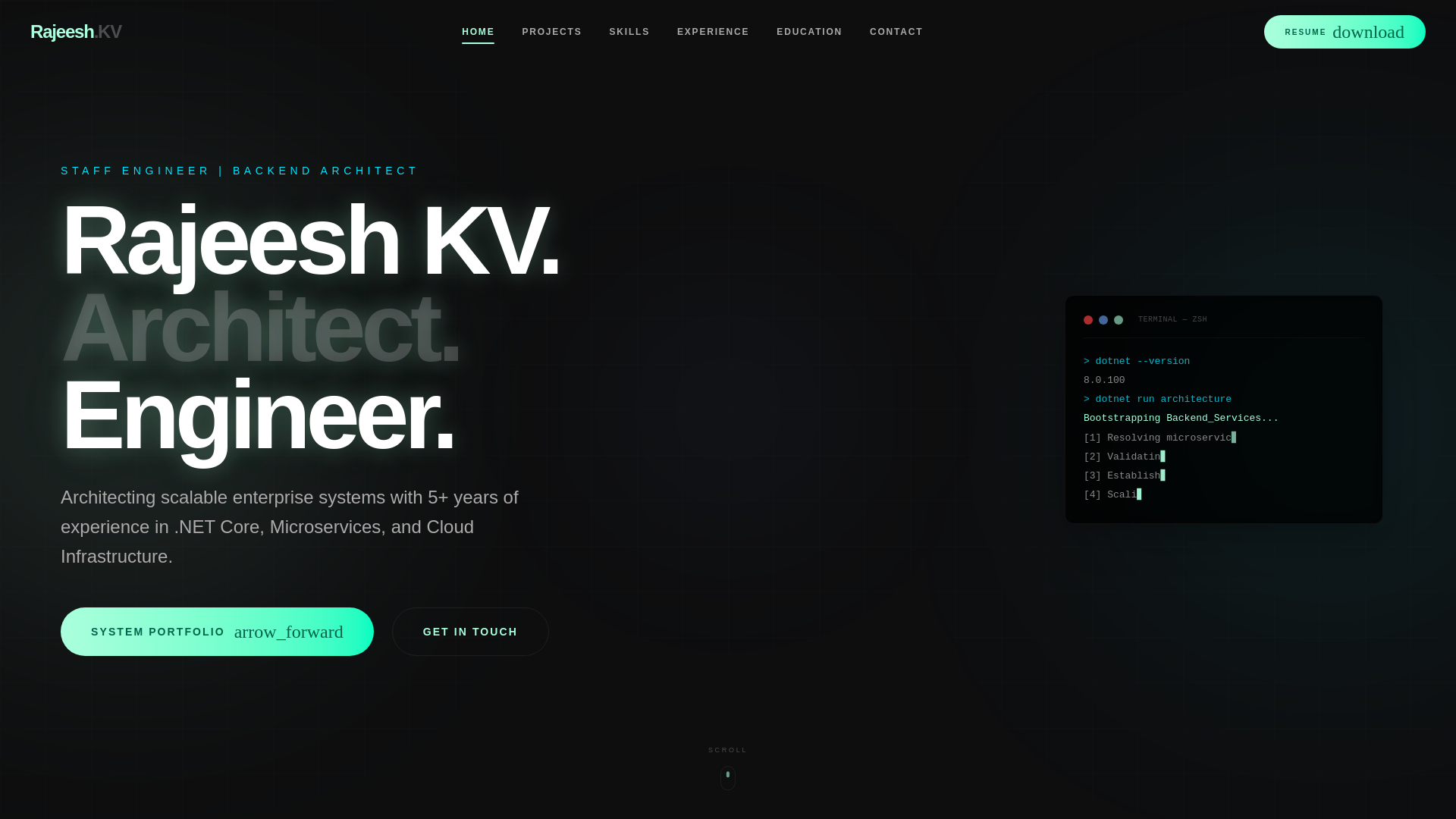 website screenshot of https://rajeesh.online