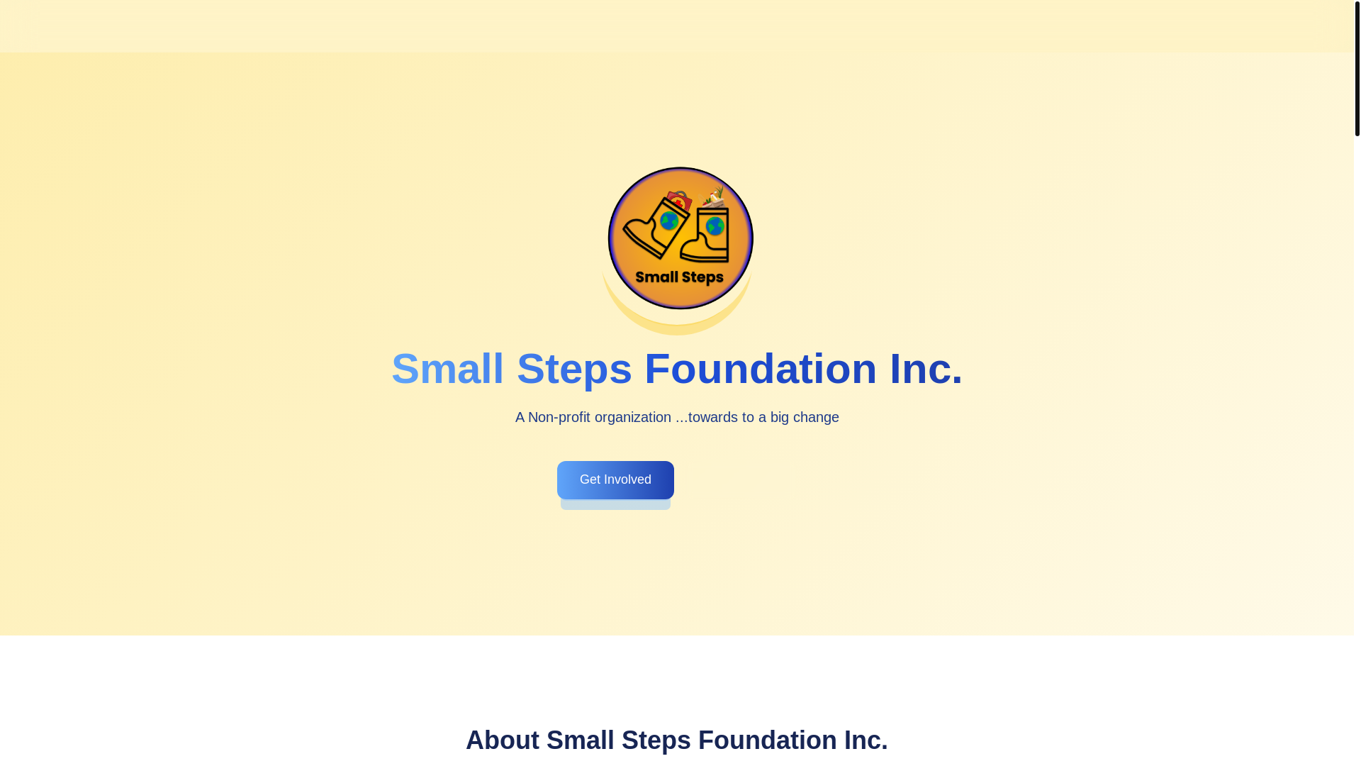 website screenshot of https://smallstepsnp.org/