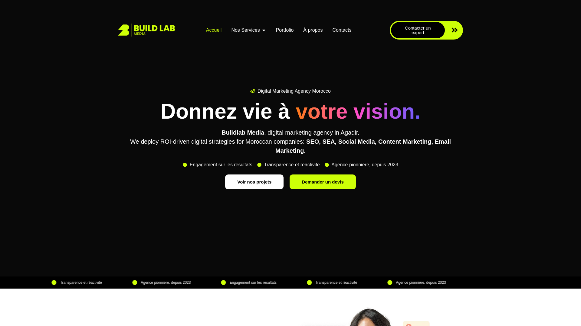 website screenshot of https://buildlabmedia.info/