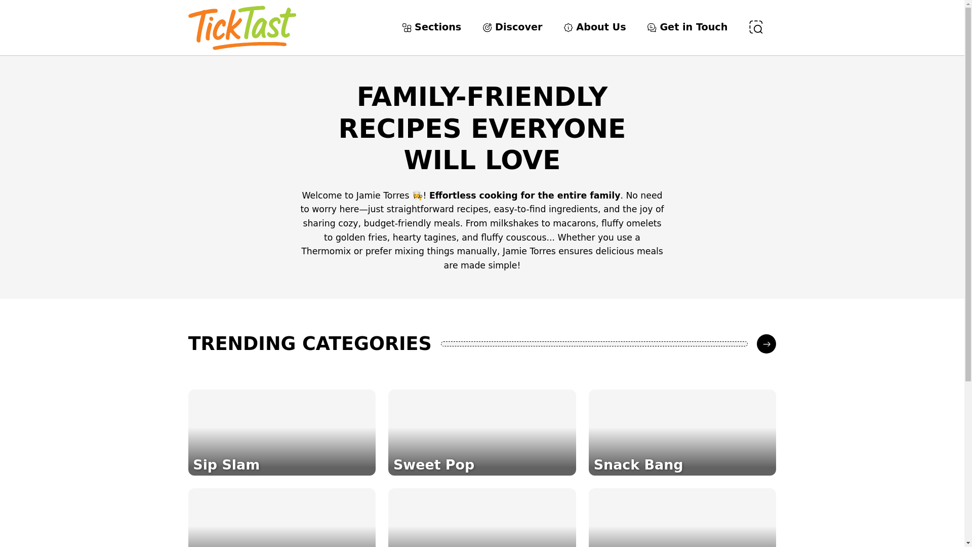 website screenshot of https://ticktaste.com/