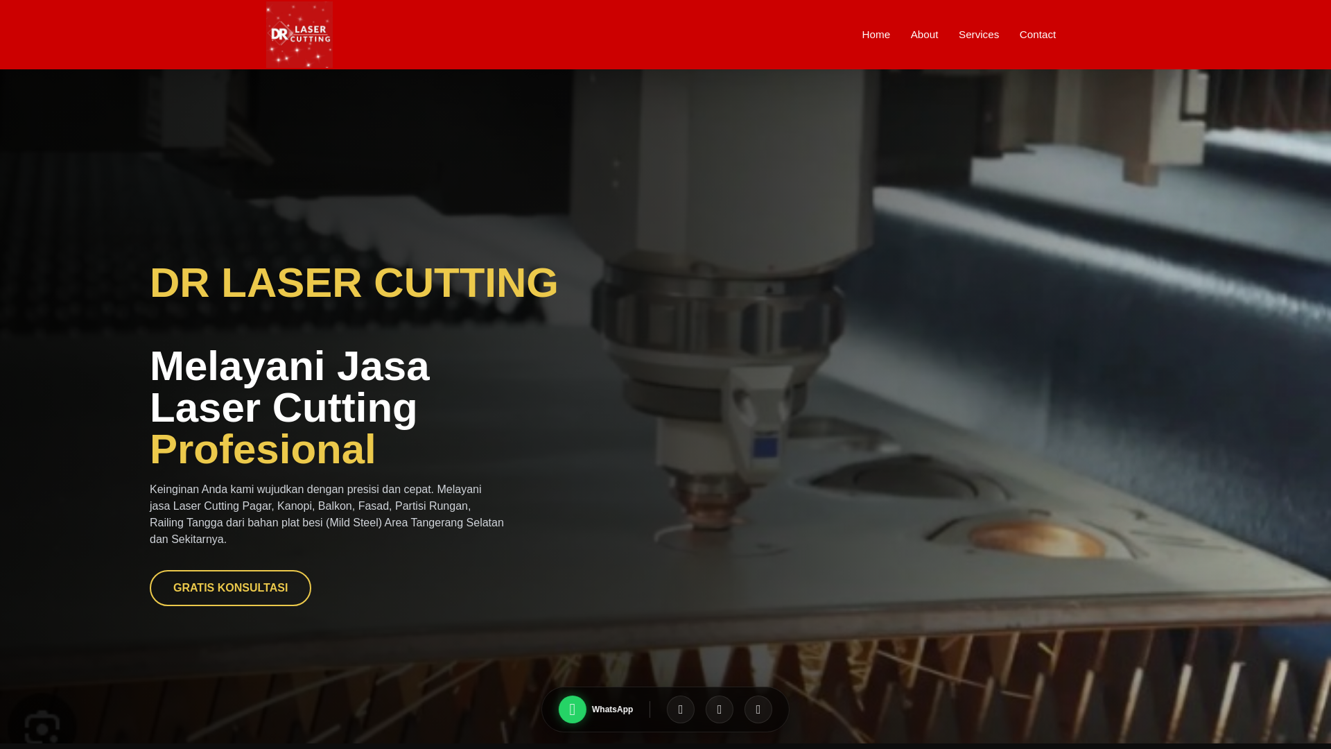 website screenshot of https://drlasercutting.com