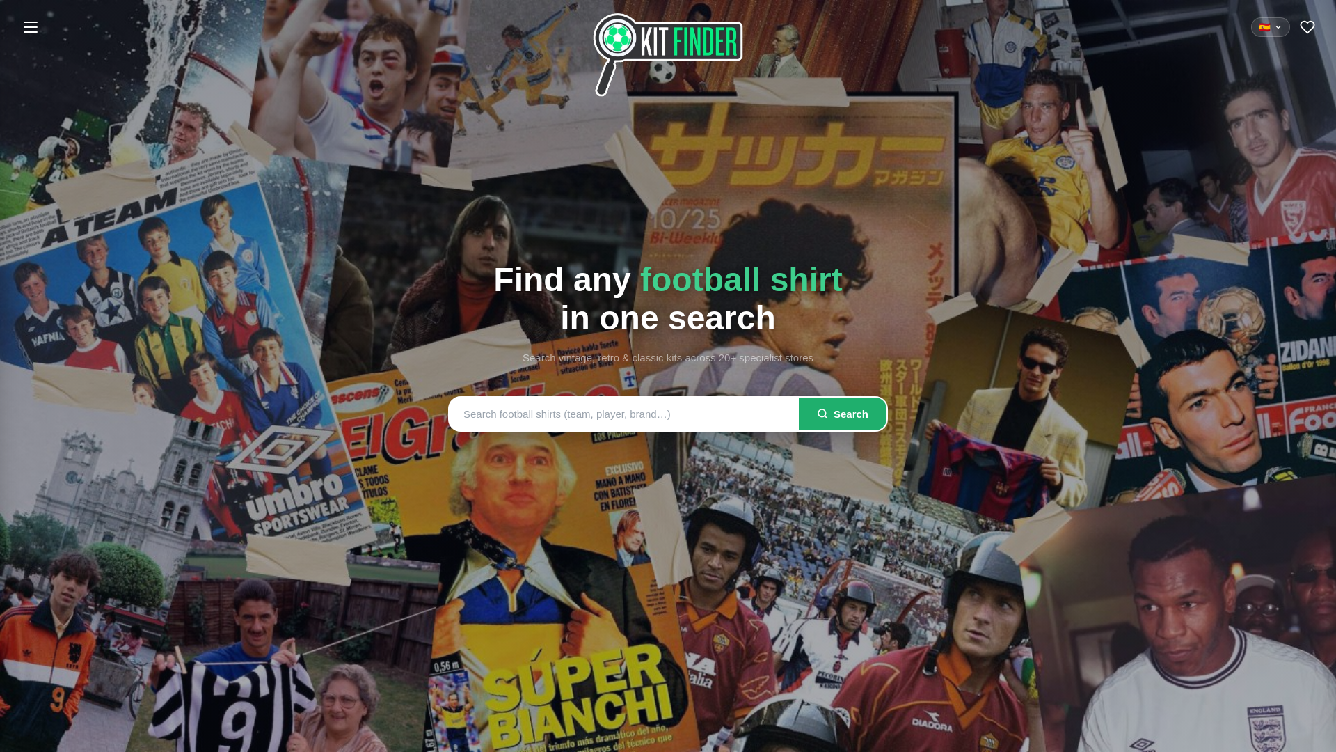 website screenshot of https://wearekitfinder.com/