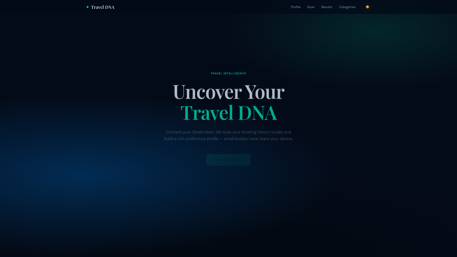 website screenshot of https://traveldna.pages.dev/