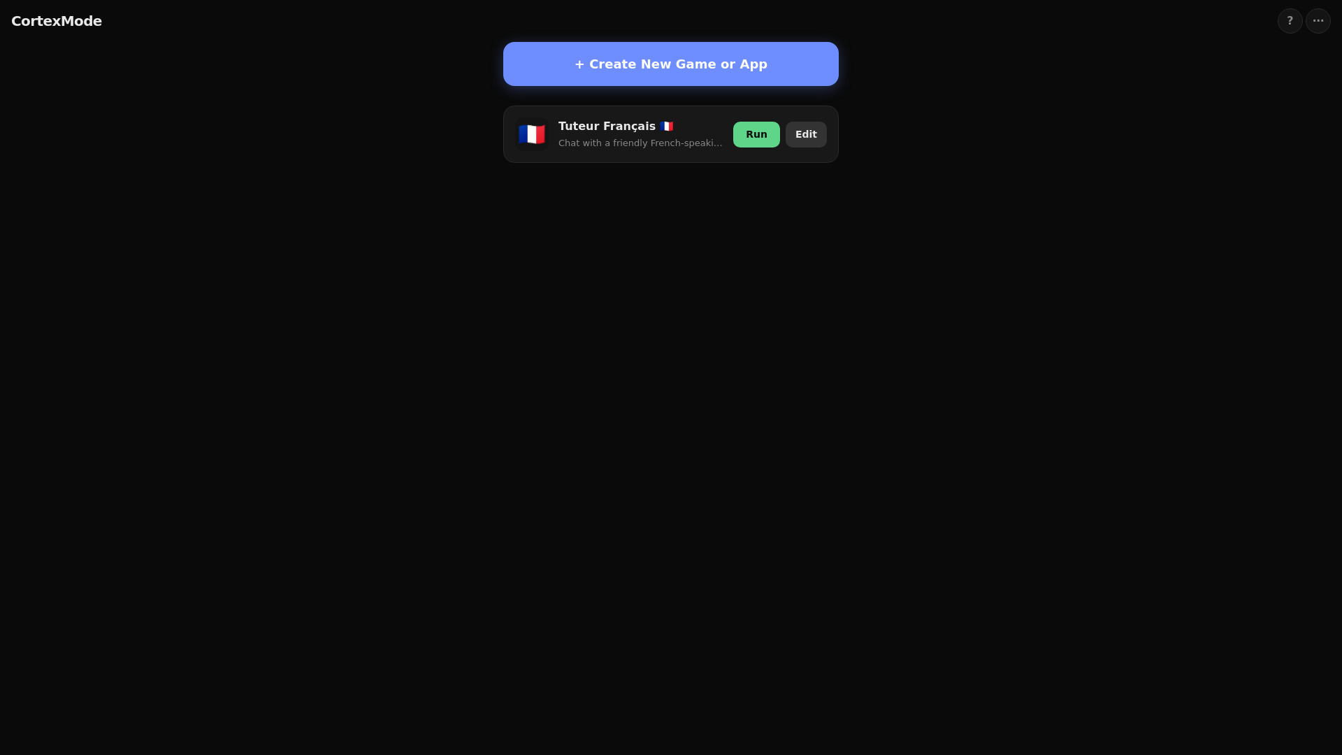 website screenshot of https://cortexmode-2s1.pages.dev/