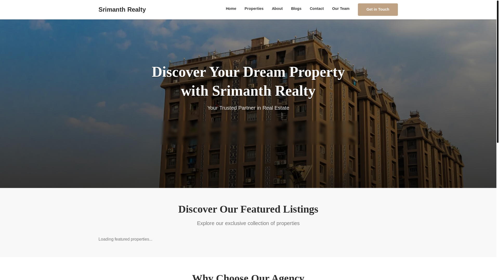 website screenshot of https://qapps-srimanthrealty-drh6d.pages.dev/
