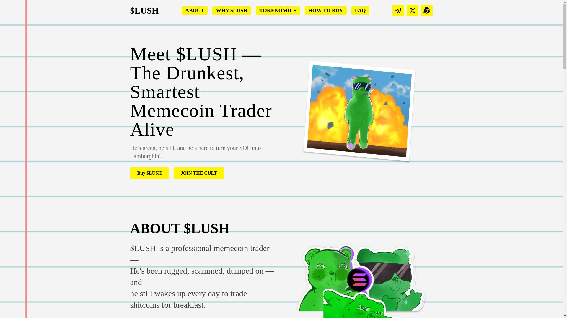 website screenshot of https://lushbear.wtf/