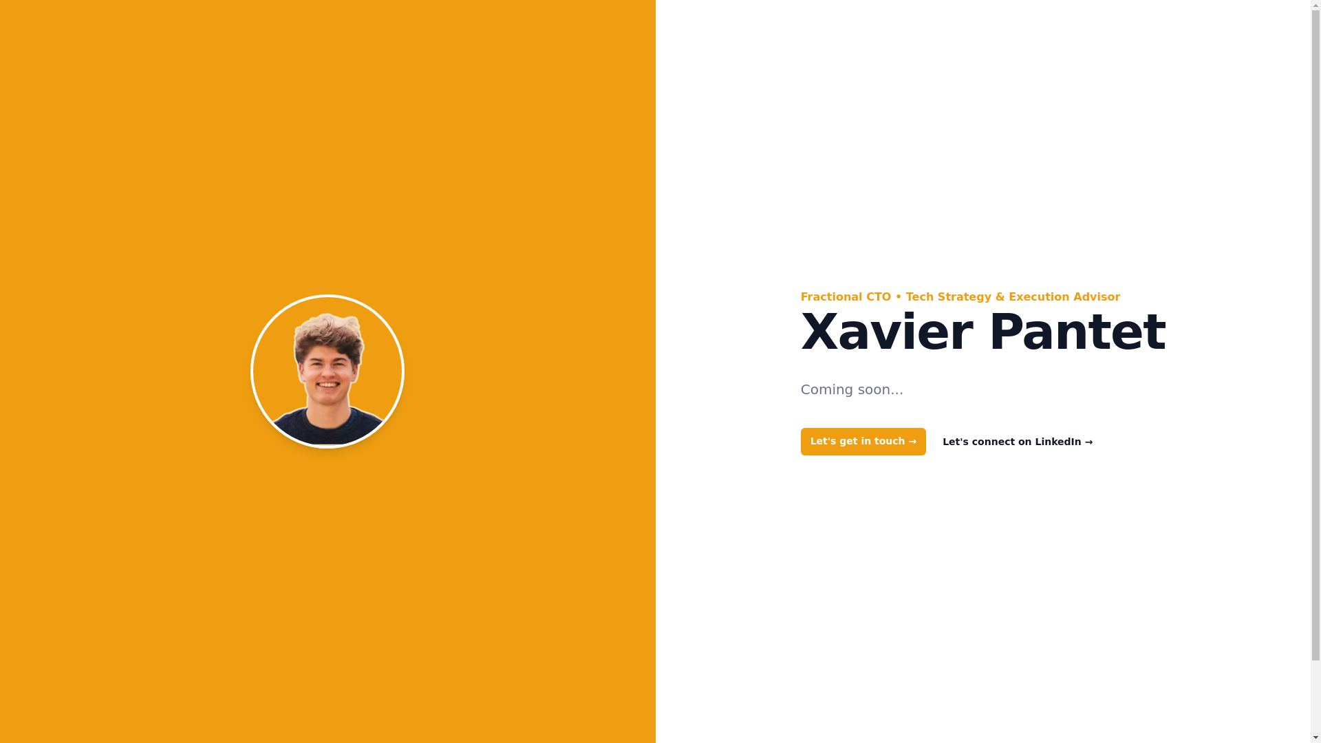 website screenshot of https://xavierpantetch.pages.dev/