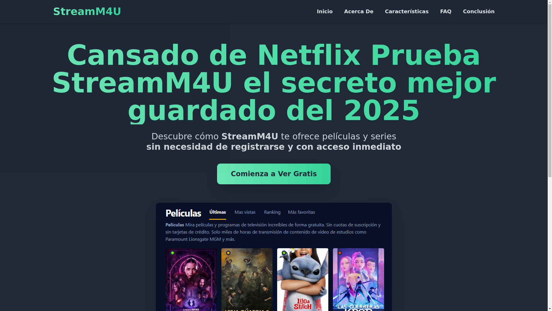 website screenshot of https://stream4u-icle.pages.dev/