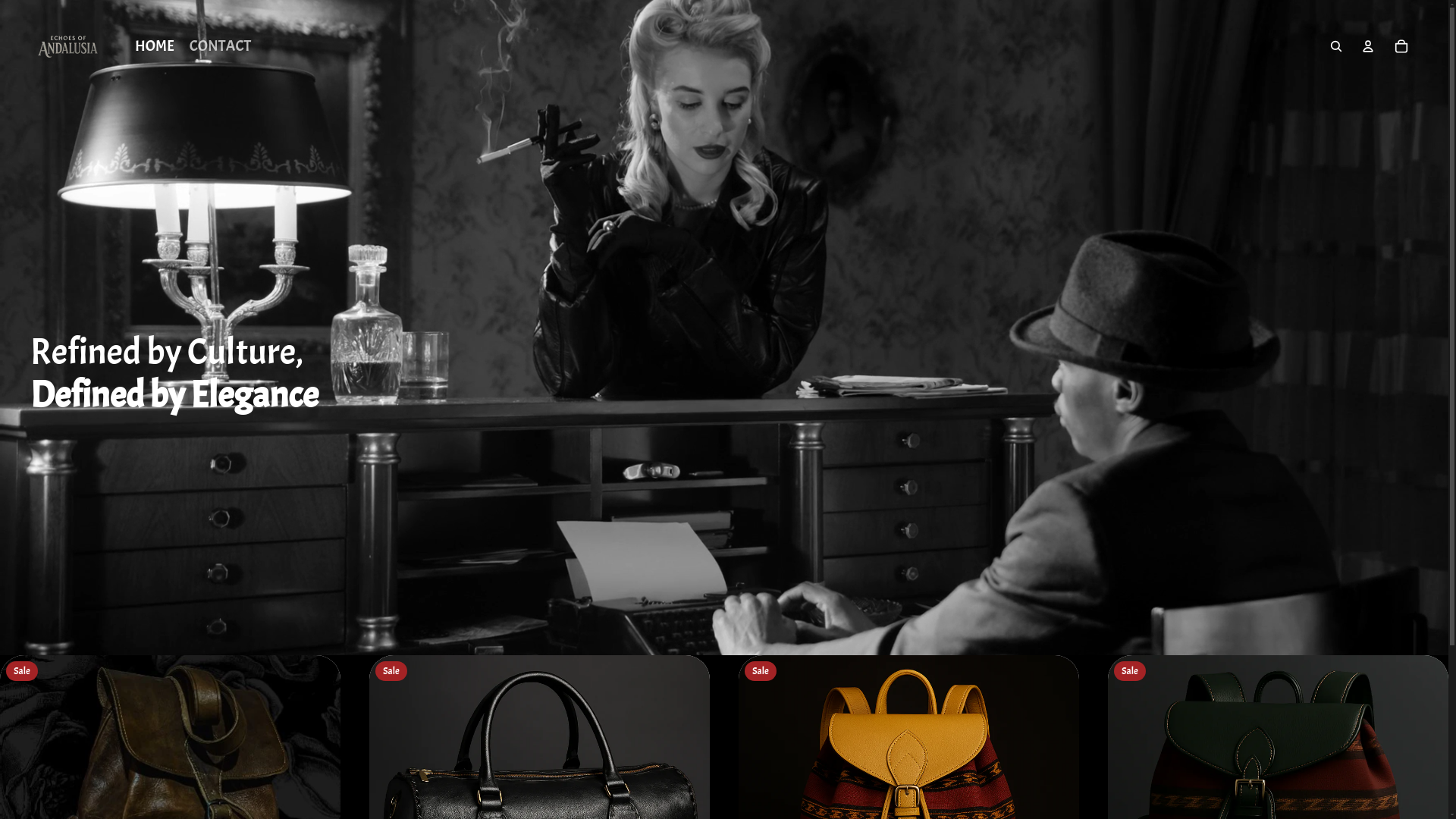 website screenshot of https://echoesofandalusia.com/