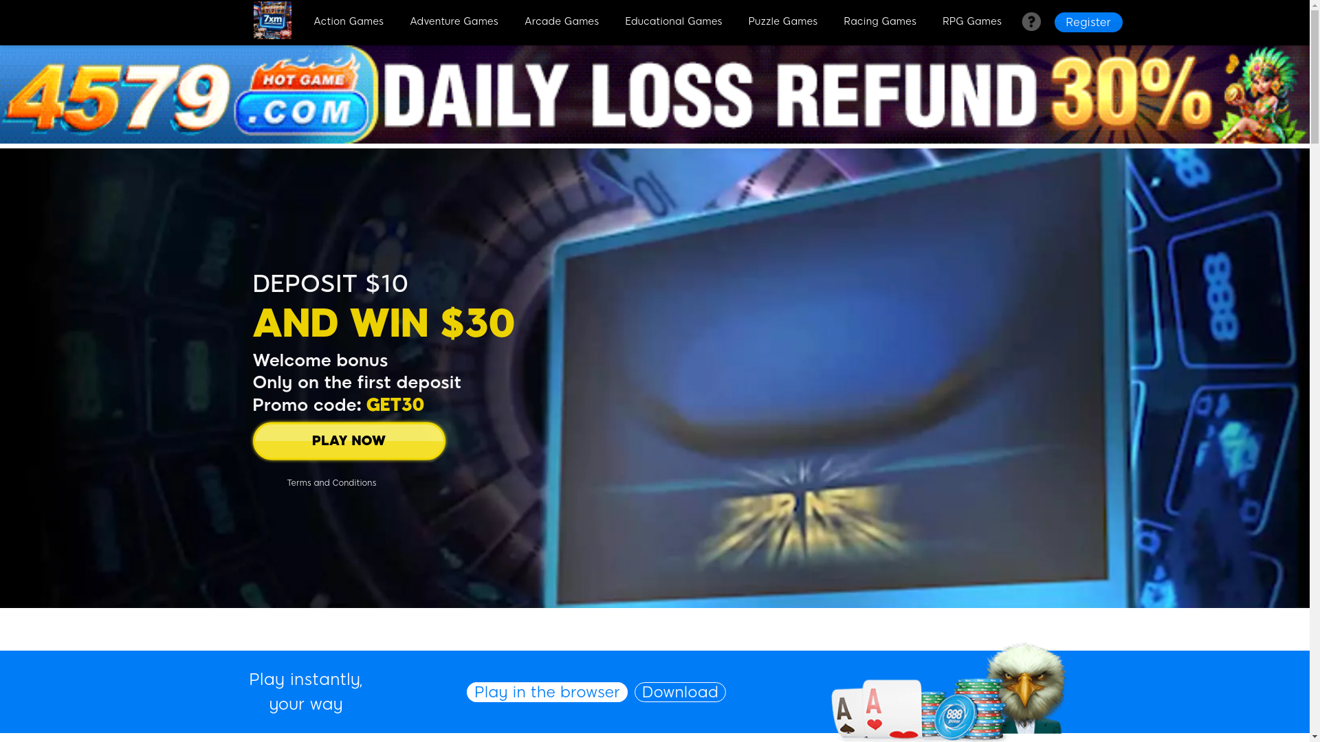 website screenshot of https://casino7xm.com/