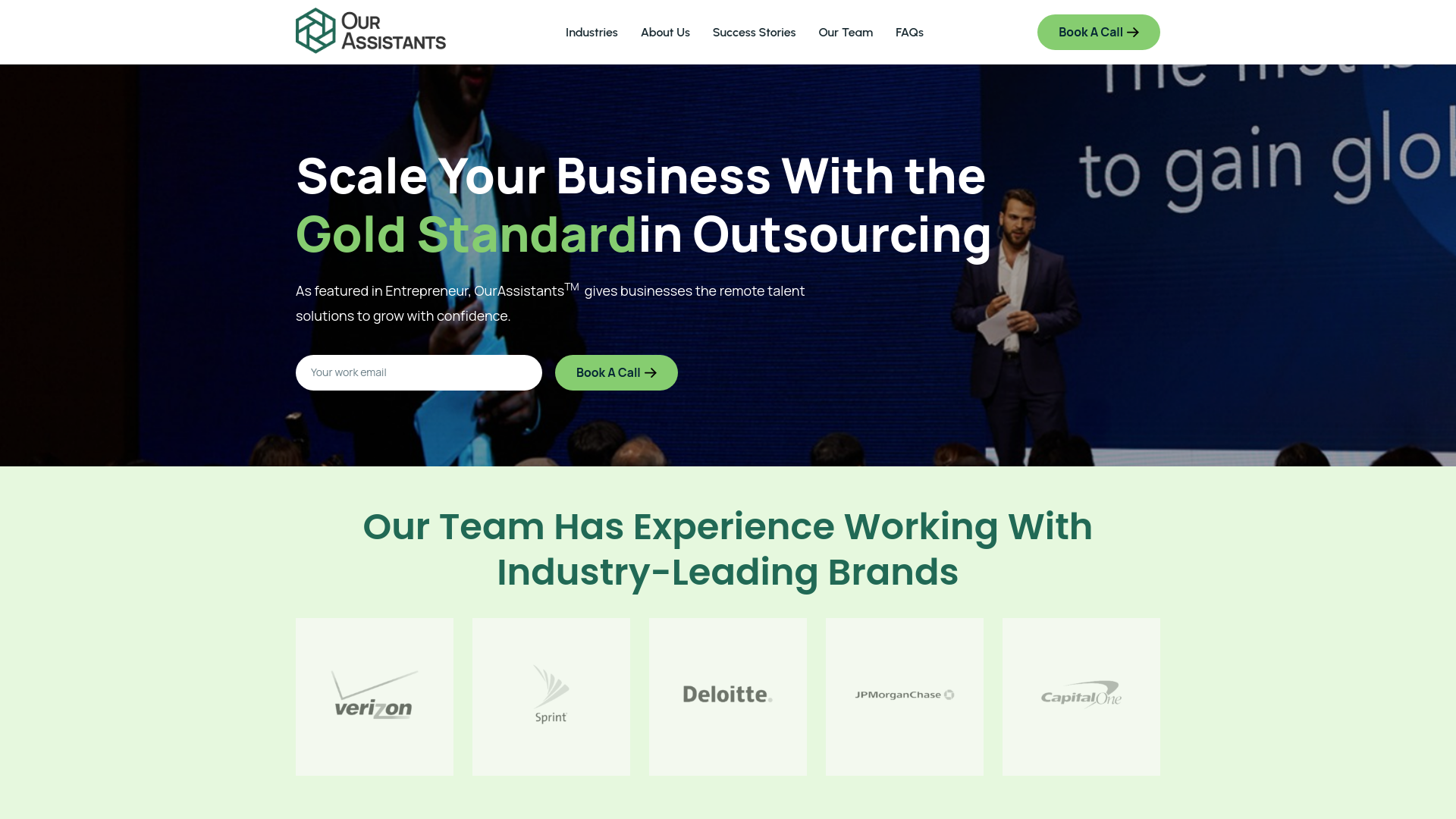 website screenshot of https://ourassistantsvault.com