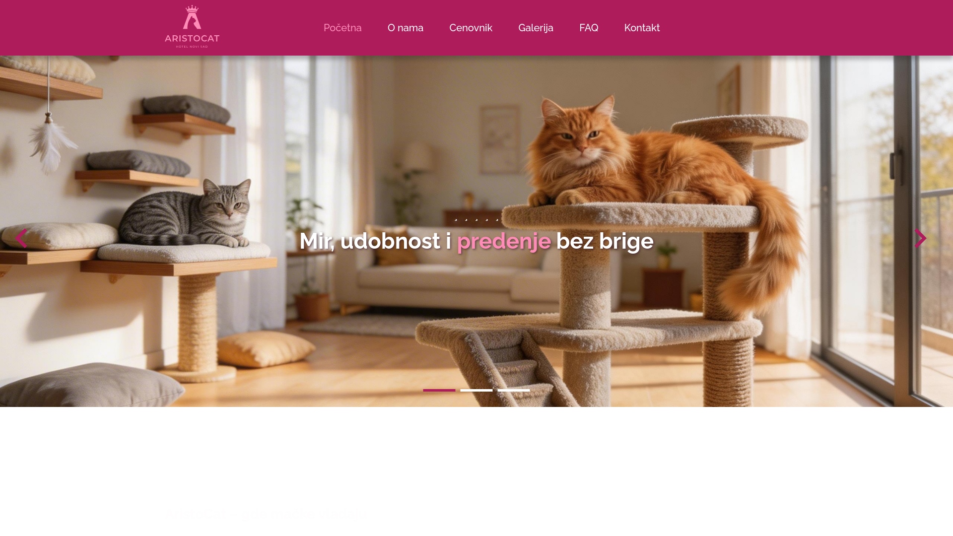 website screenshot of https://aristocat.rs