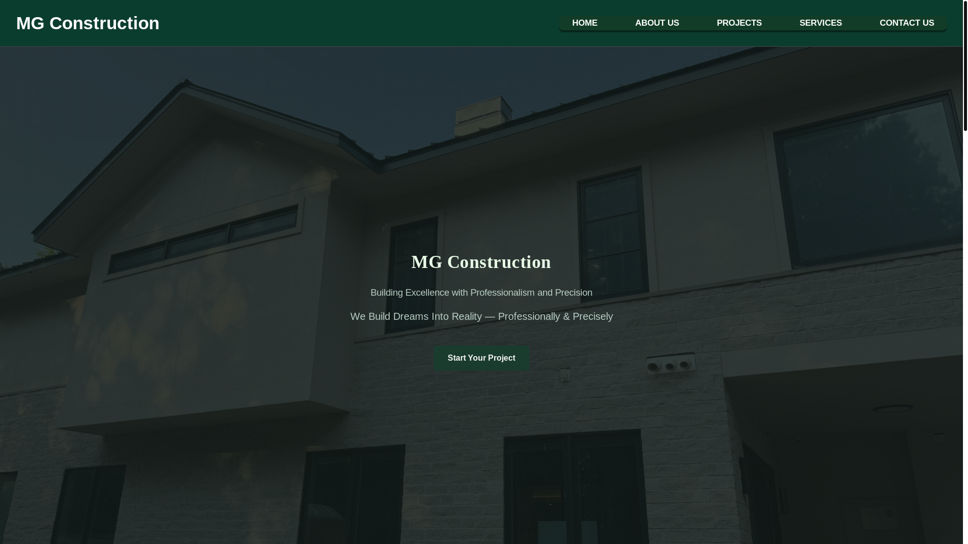 website screenshot of https://mgconstructionnc.com/