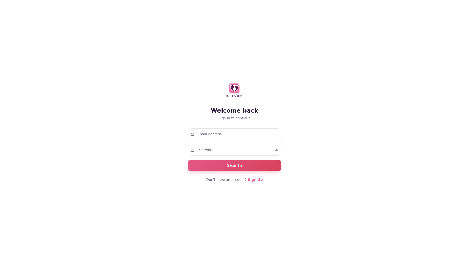 website screenshot of https://match2marry.love/