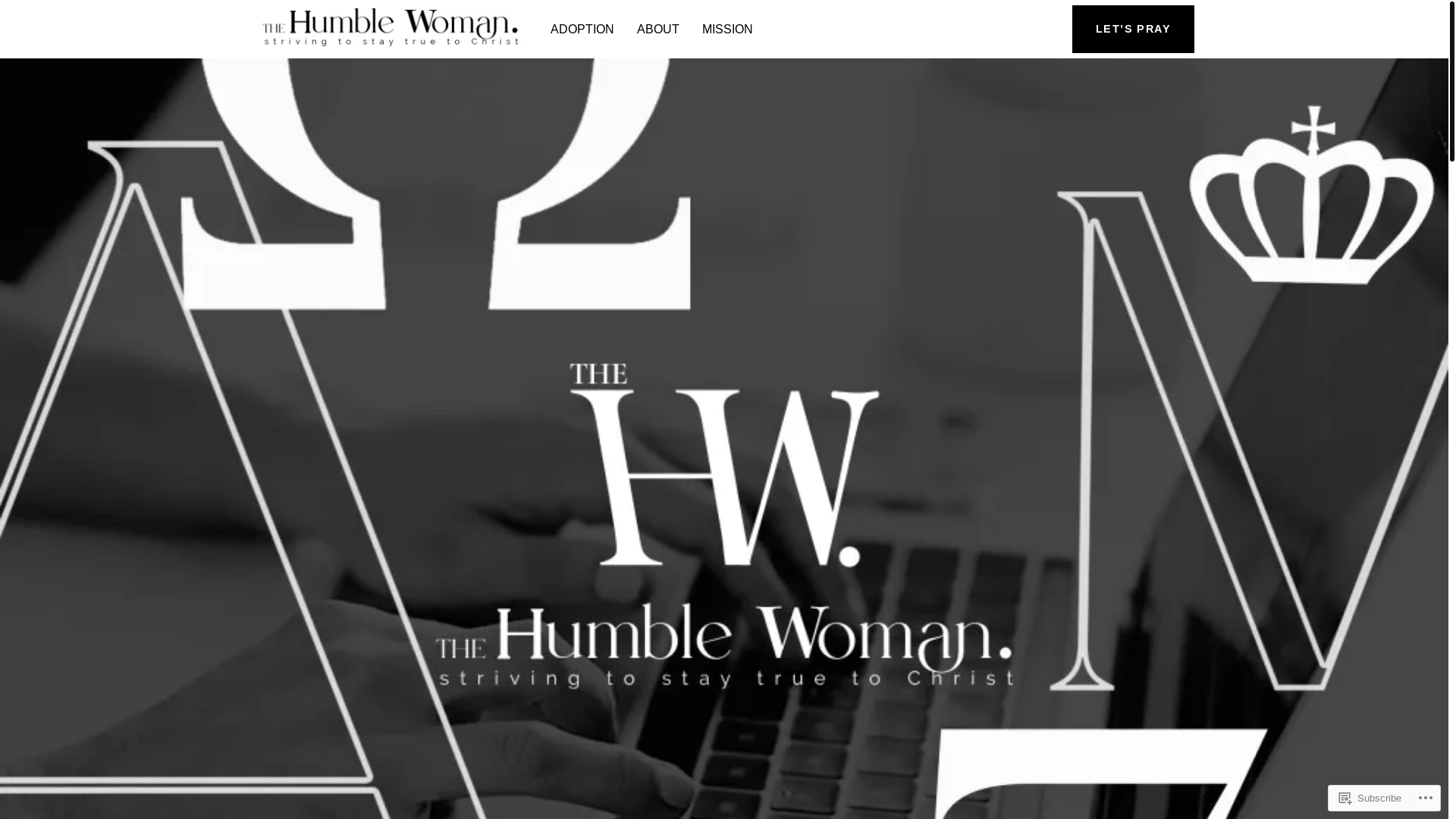 website screenshot of https://thehumblewoman.com/