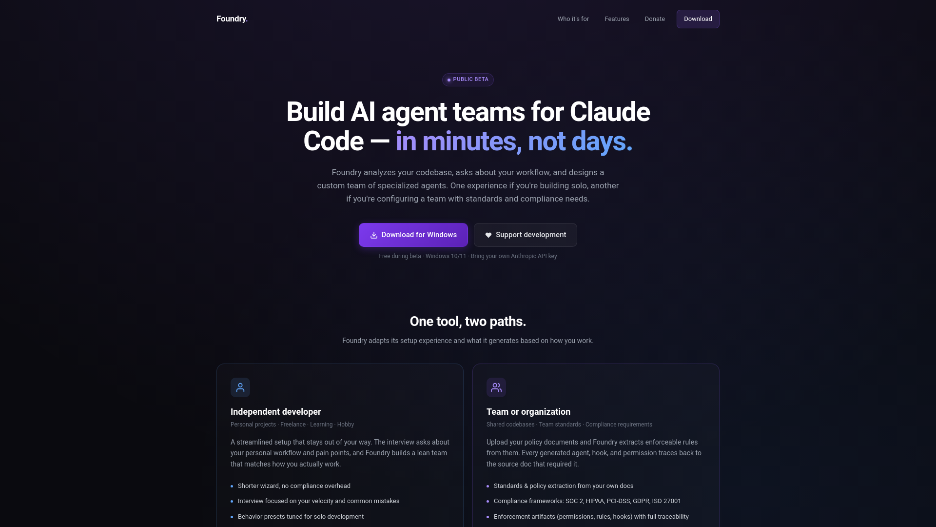 website screenshot of https://tryfoundry-site.pages.dev/