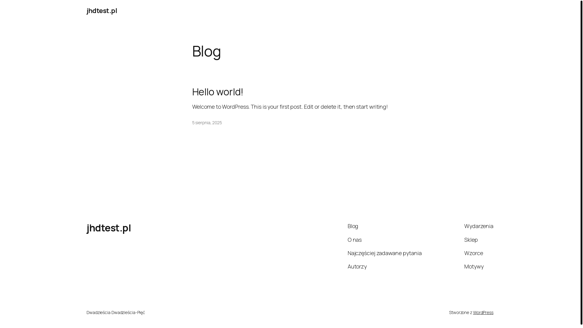 website screenshot of https://jhdtest.pl/
