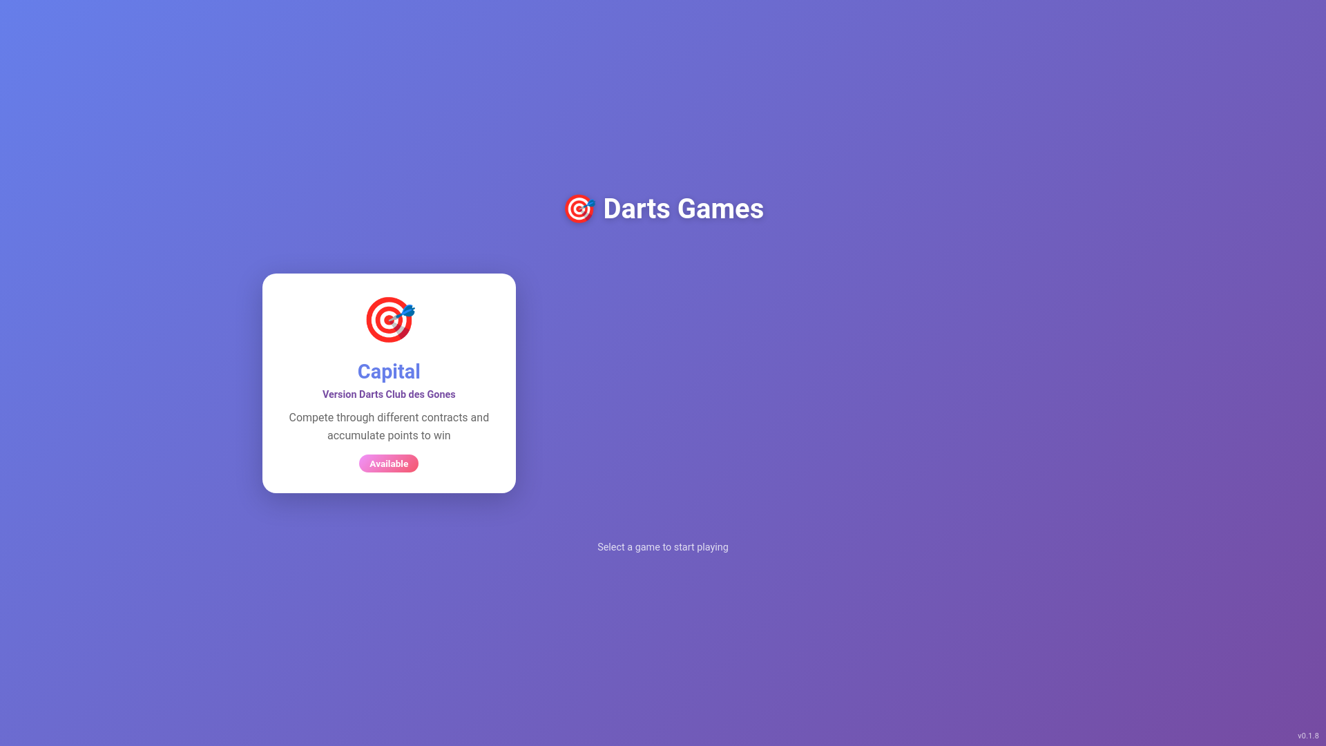 website screenshot of https://darts-games.pages.dev/