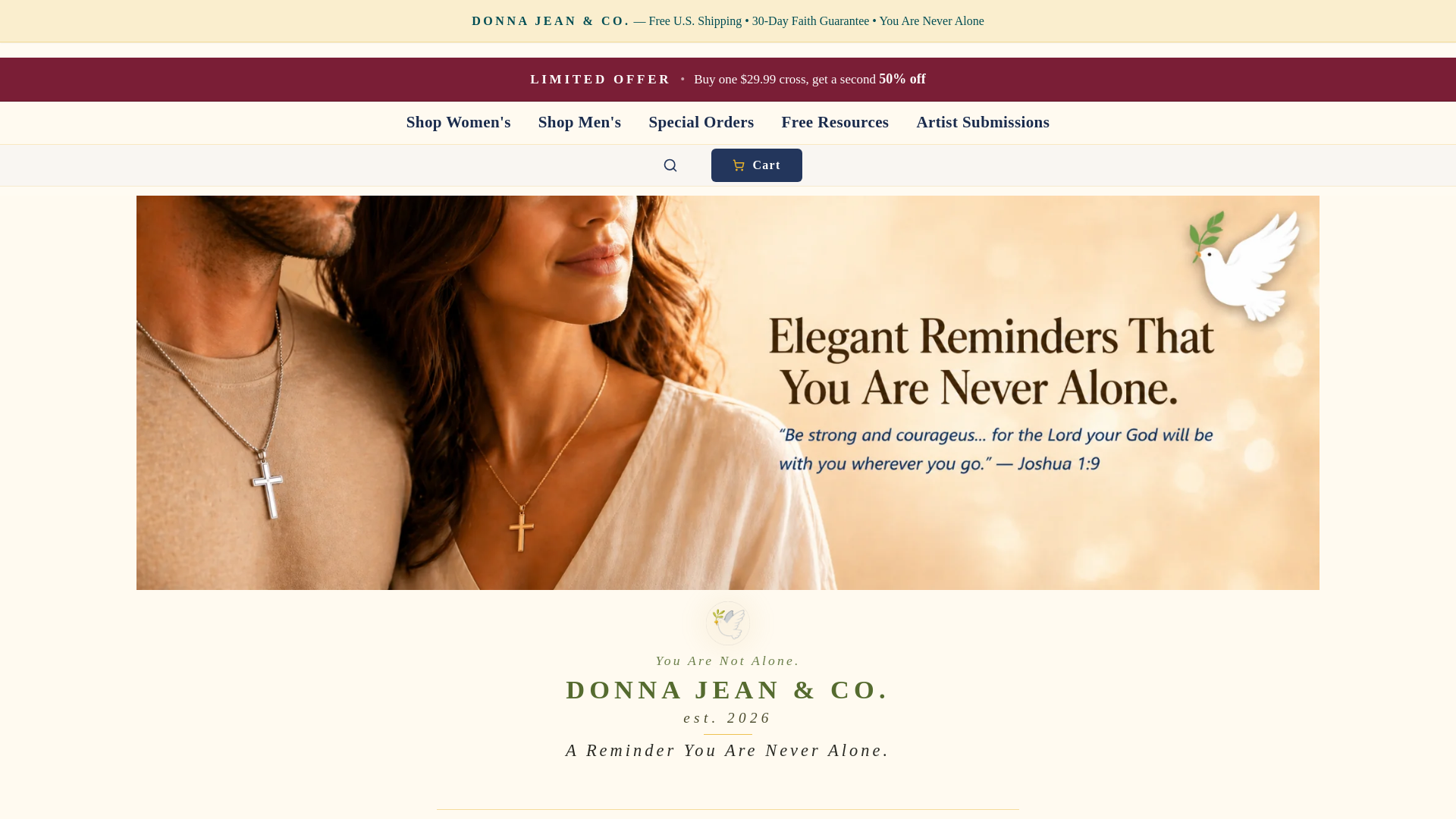 website screenshot of https://donnajeanco.org/