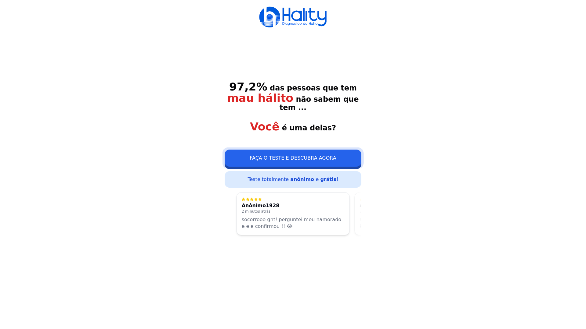 website screenshot of https://testemauhalito.online/