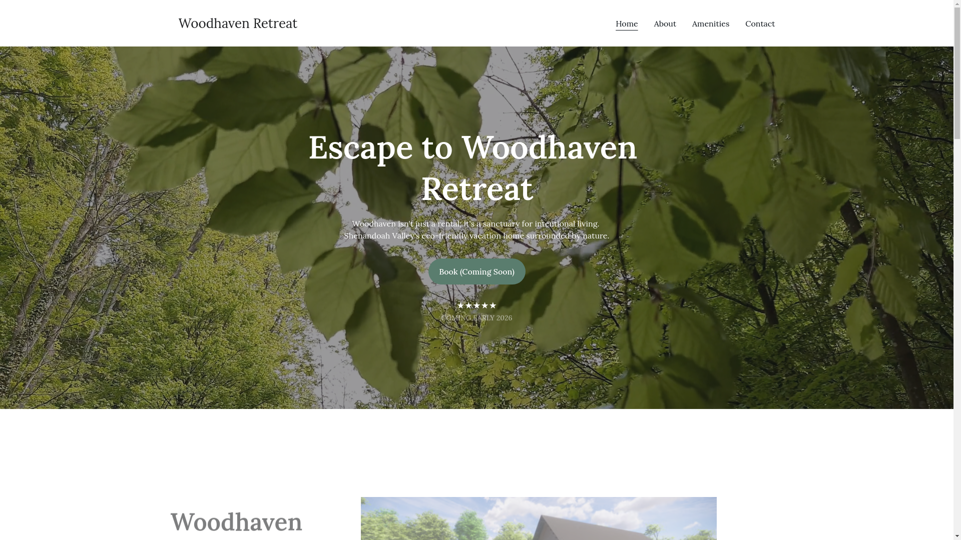 website screenshot of https://bookwoodhaven.com/