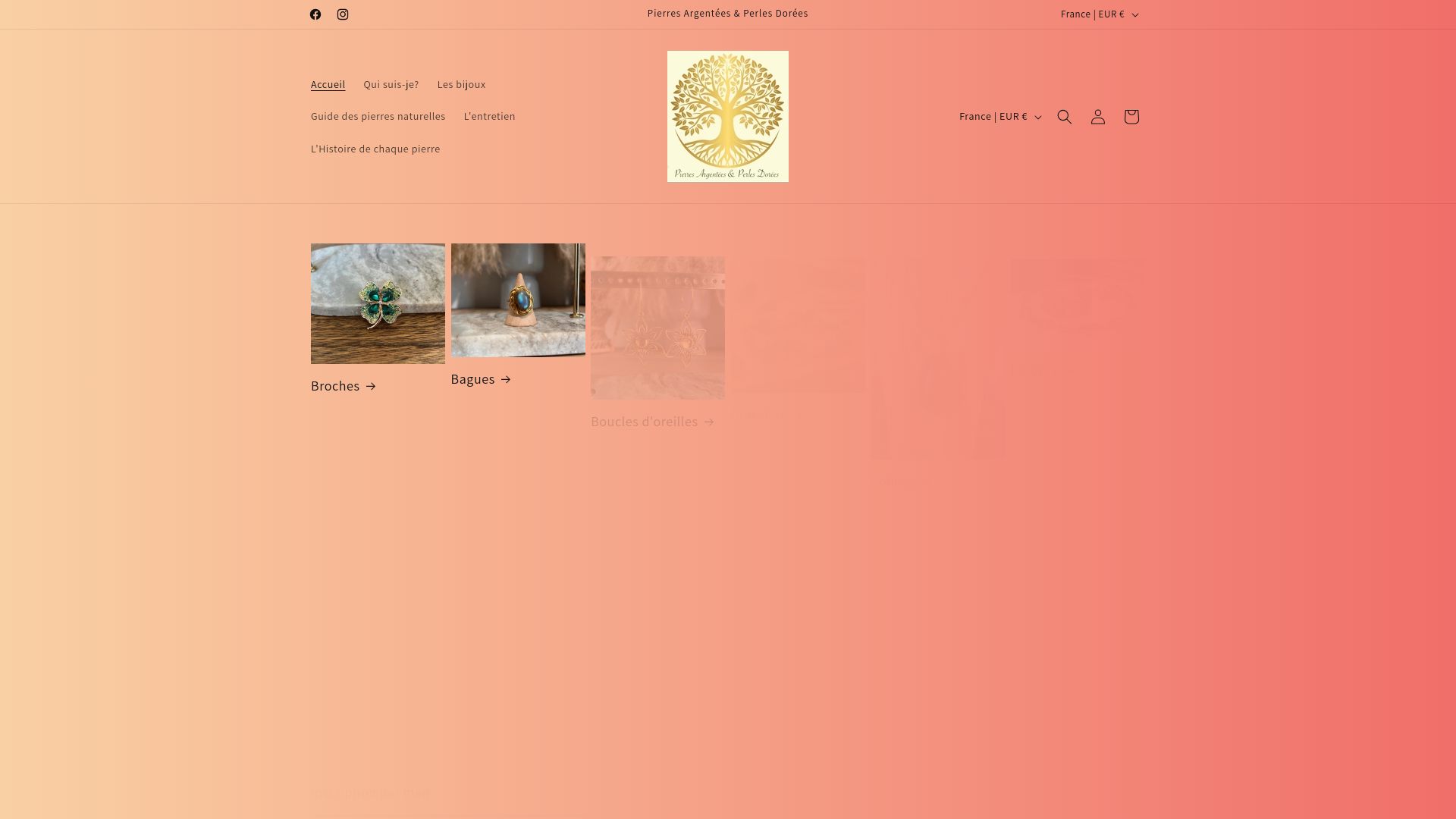 website screenshot of https://perlesargentees.shop/