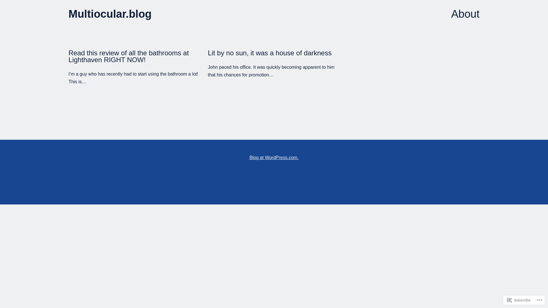 website screenshot of https://multiocular.blog/