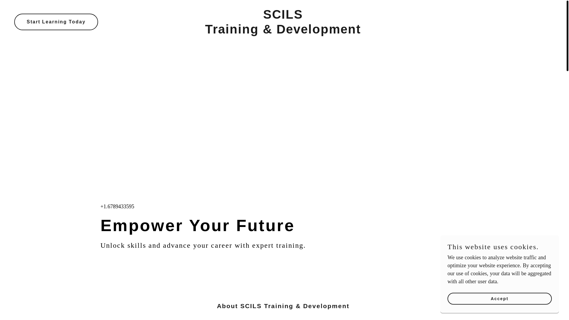 website screenshot of https://scilstraining.org/