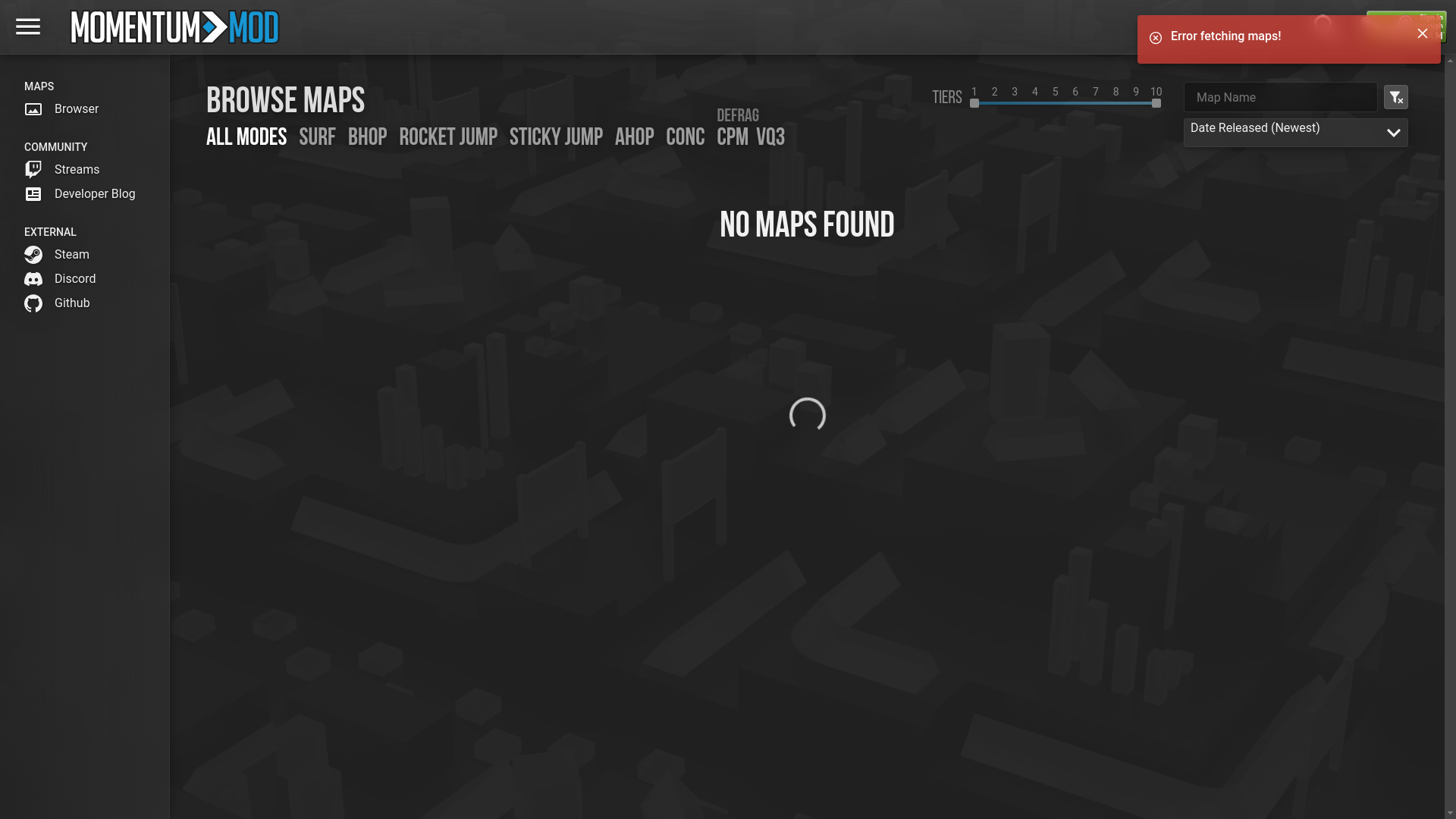website screenshot of https://frontend-staging-1ys.pages.dev/