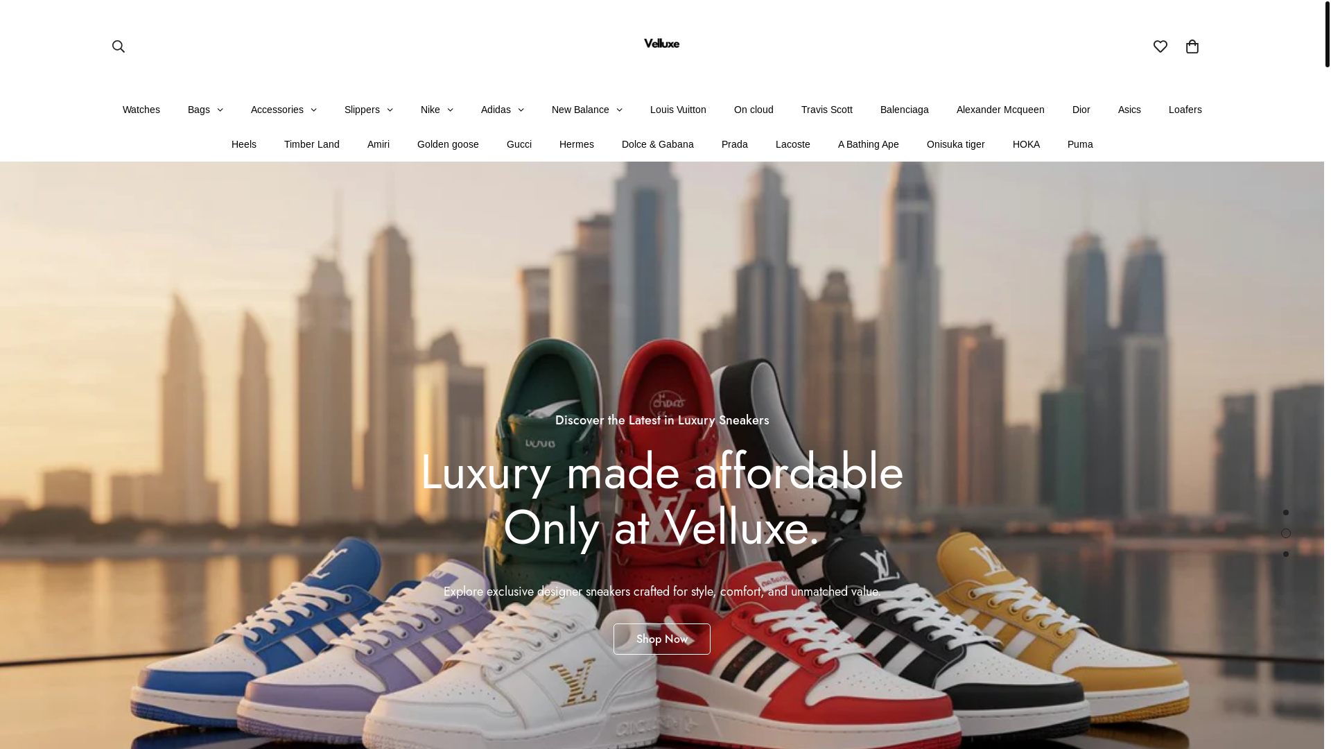 website screenshot of https://velluuxe.store/