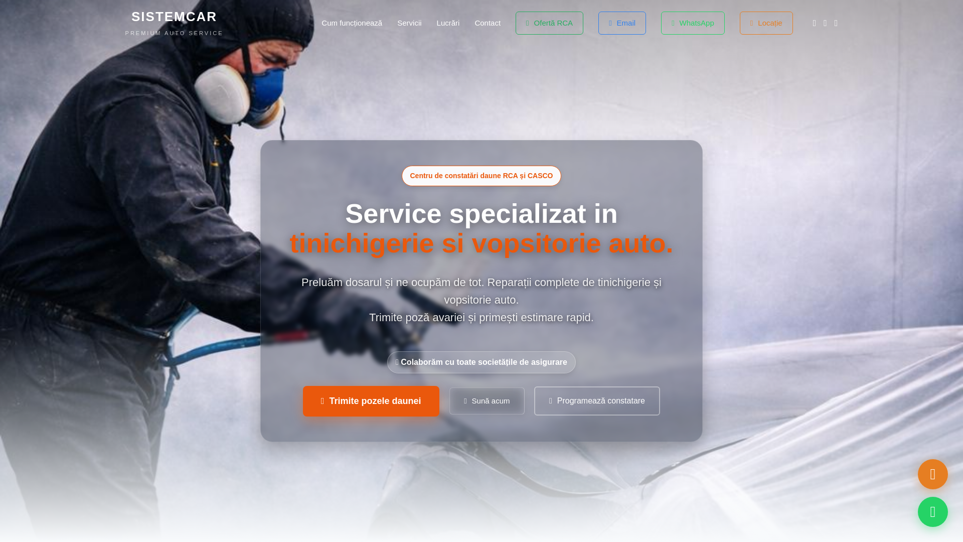 website screenshot of https://sistemcar.ro