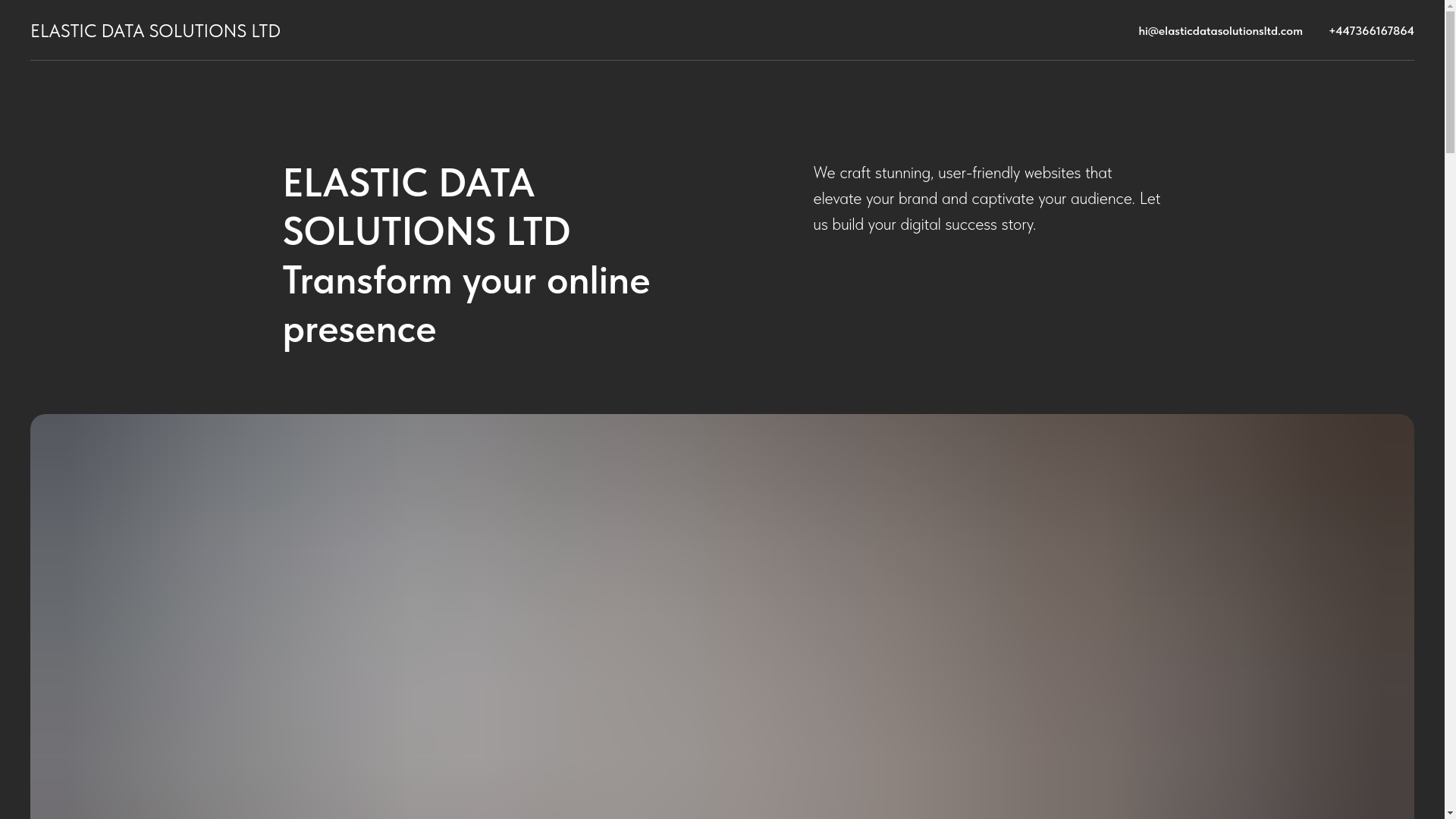 website screenshot of https://elasticdatasolutionsltd.com/
