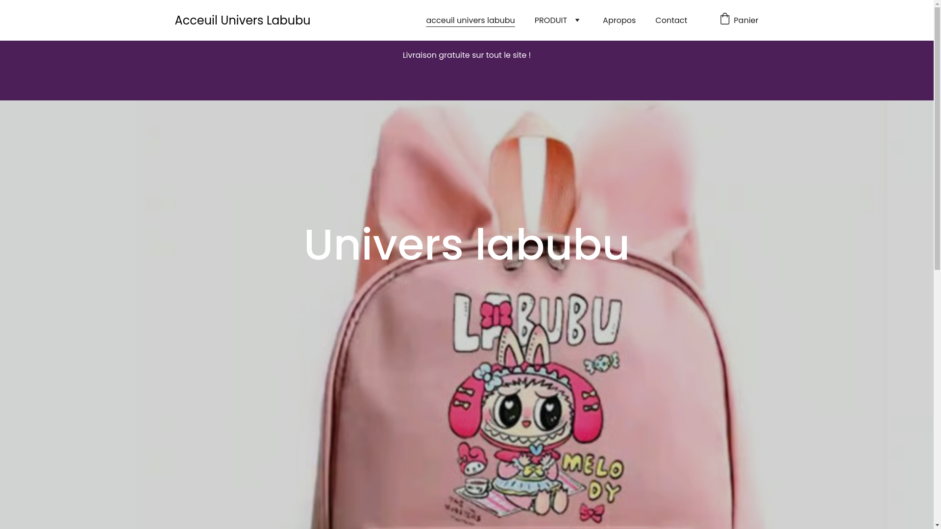 website screenshot of https://universlabubu.fr/