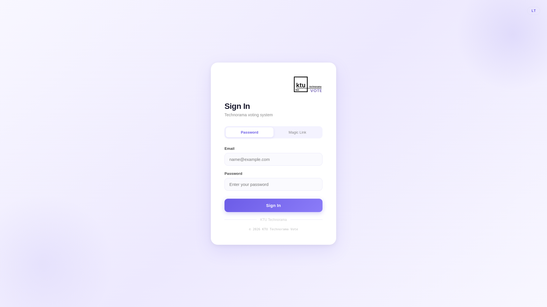 website screenshot of https://votet.online/