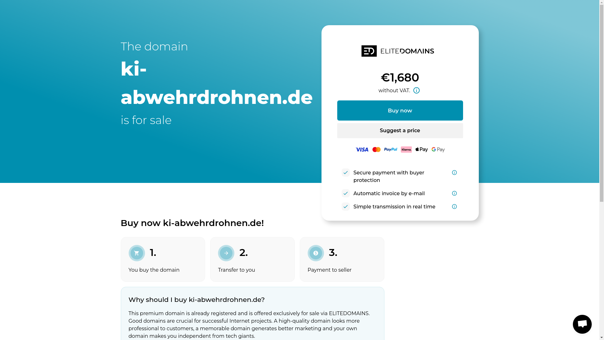 website screenshot of https://ki-abwehrdrohnen.de/