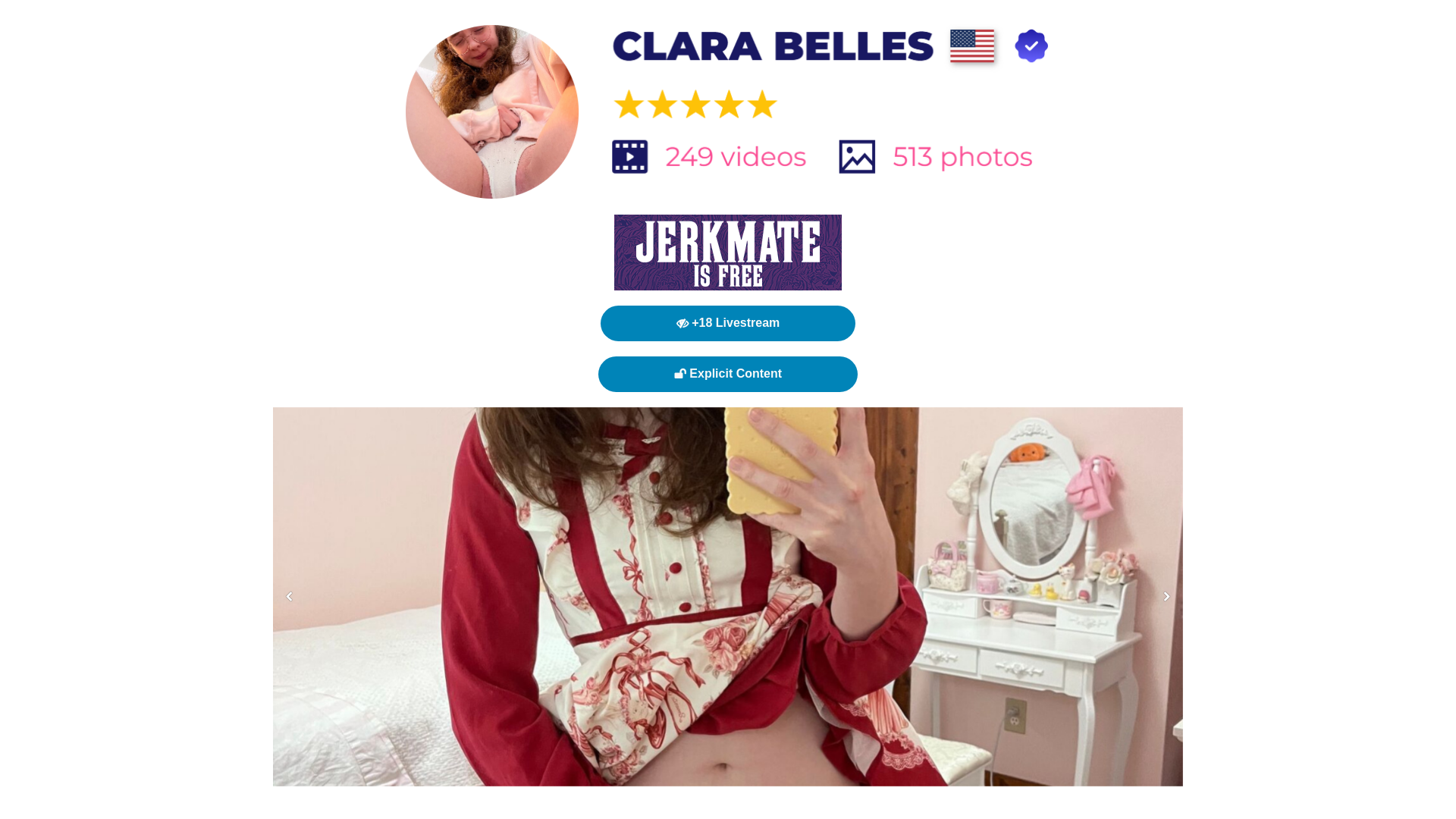 website screenshot of https://clarabelless.site/