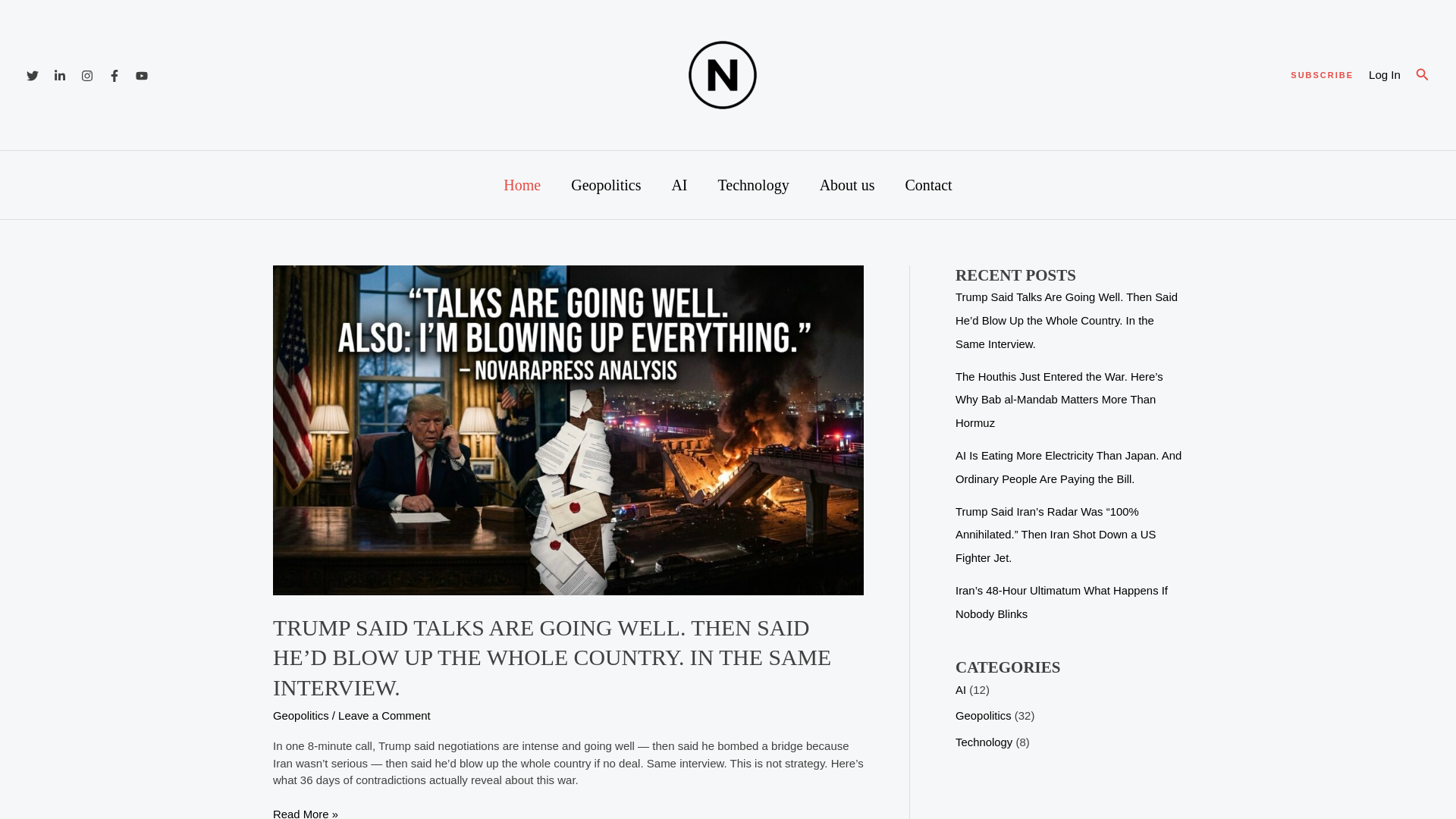 website screenshot of https://novarapress.net