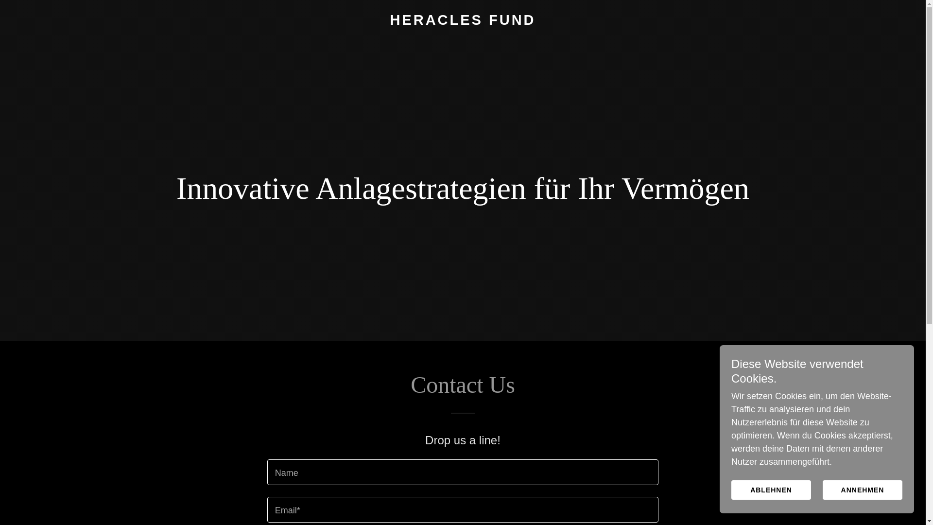 website screenshot of https://heracles.fund/