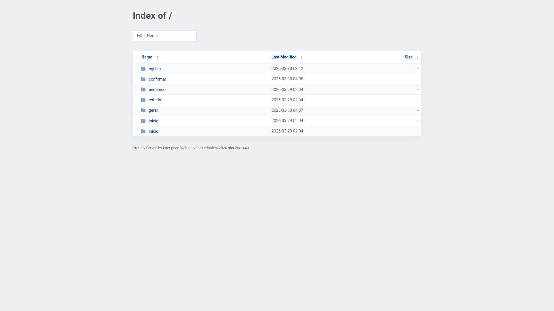 website screenshot of https://editalesa2026.sbs