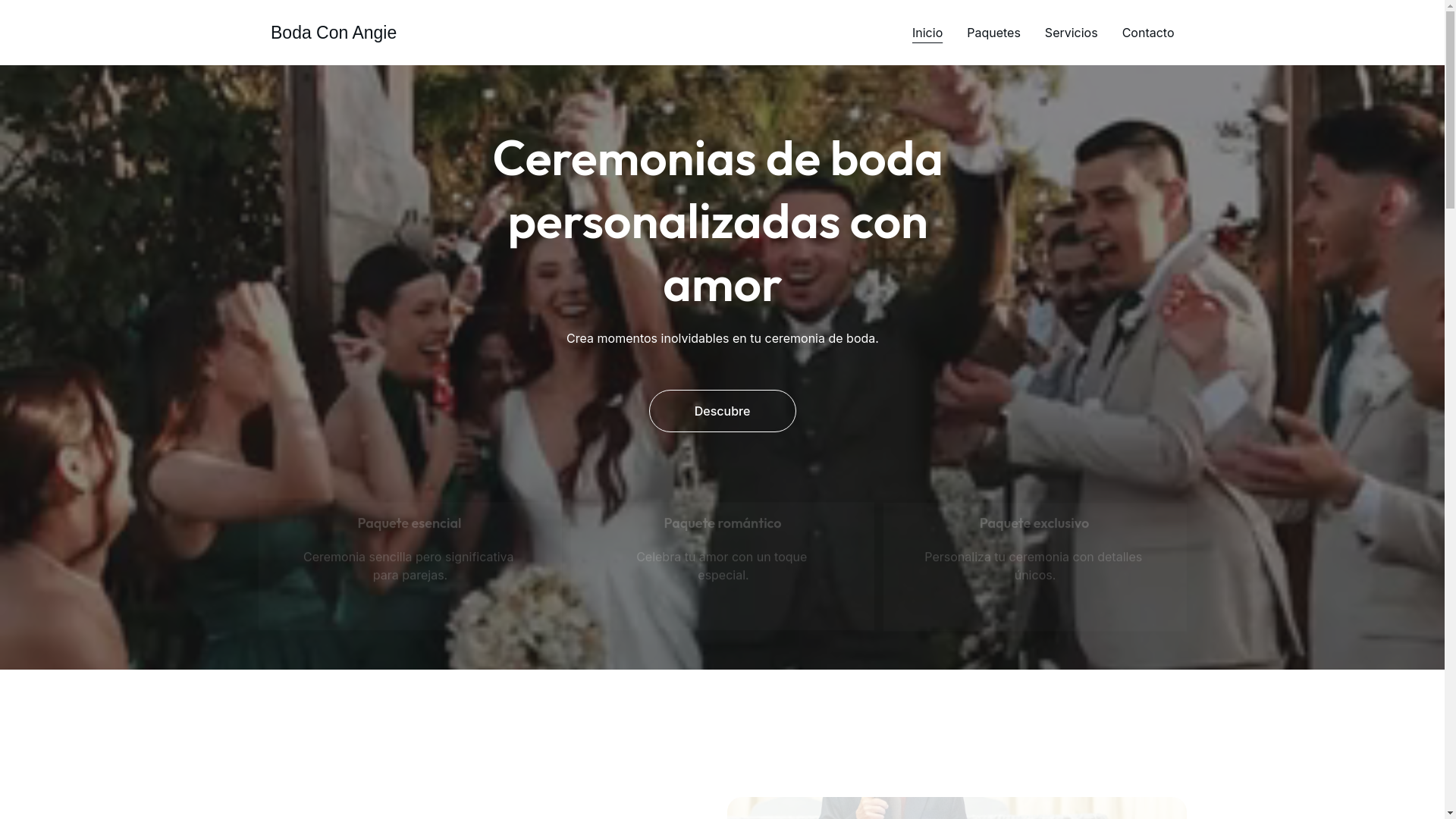 website screenshot of https://bodaconangie.com/
