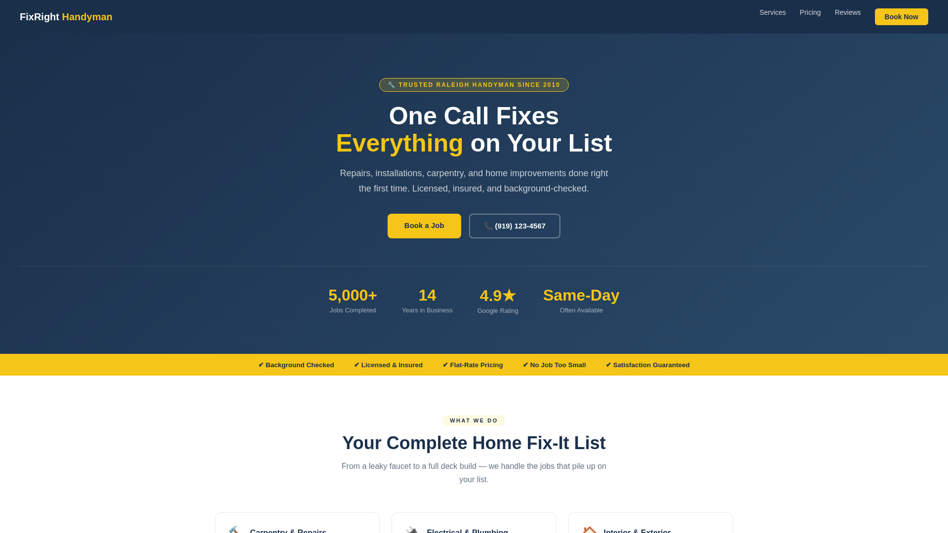 website screenshot of https://fixrightdemotemplate.com/