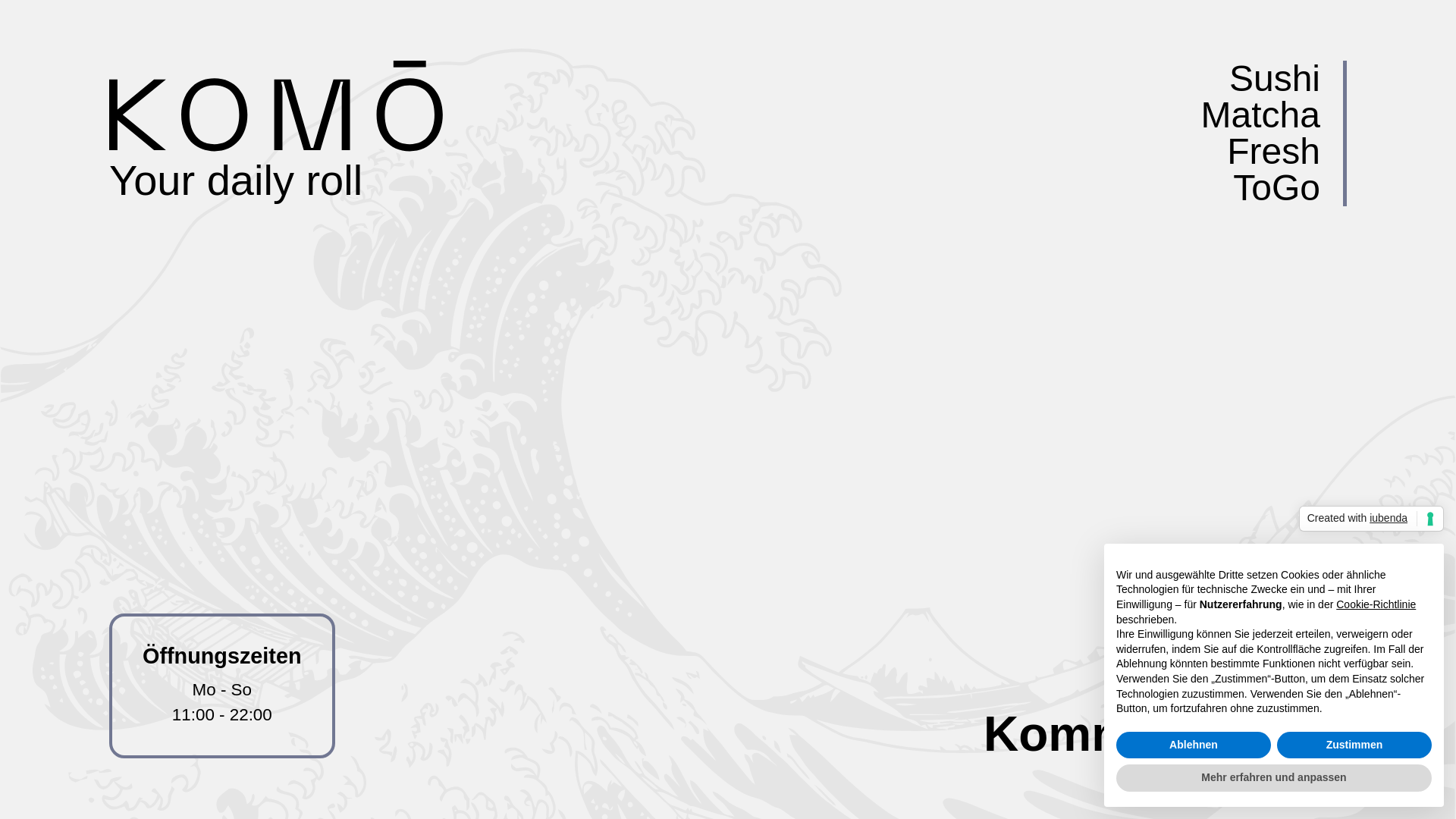 website screenshot of https://komo-munich.de/