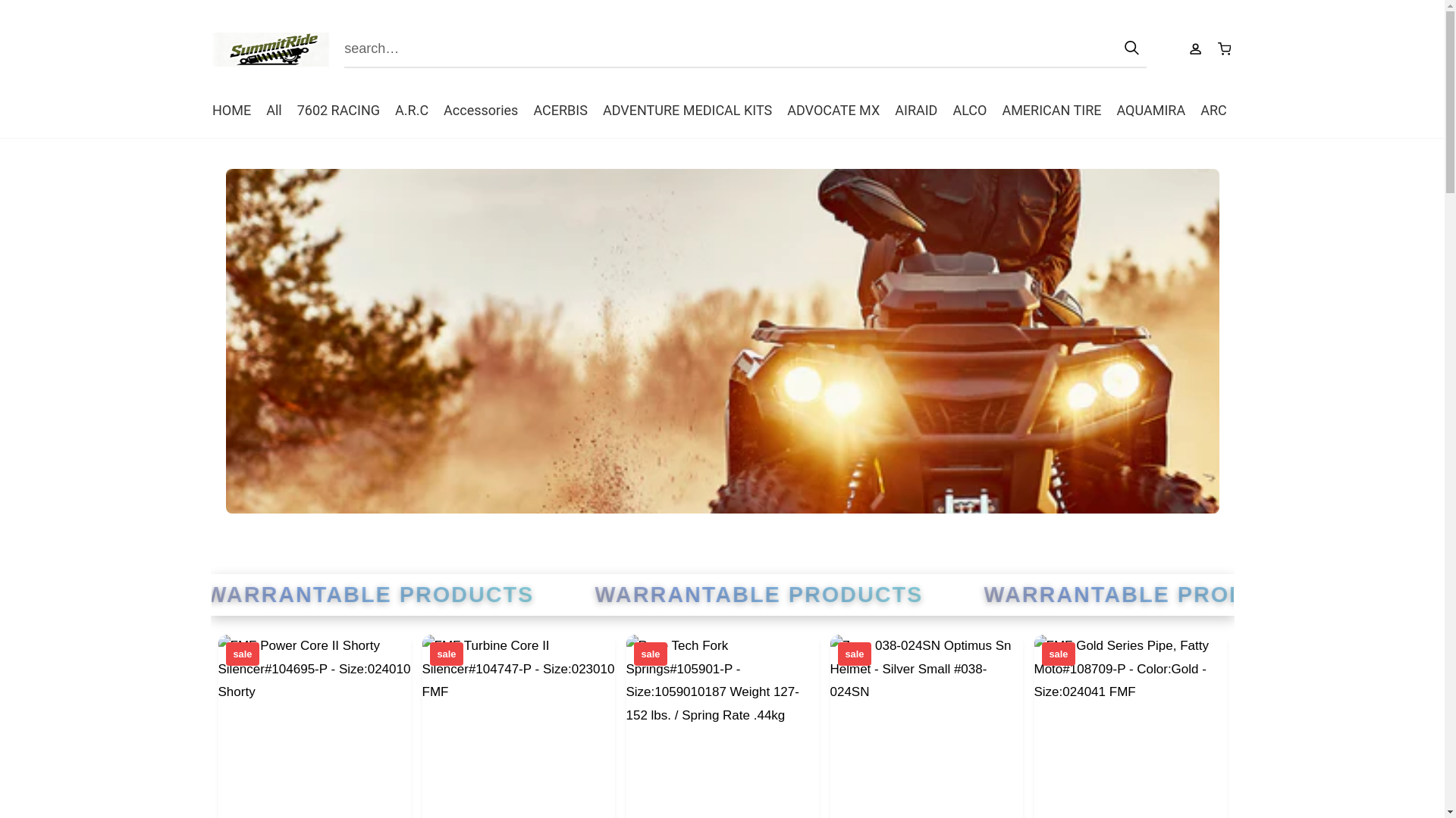 website screenshot of https://summitridebrand.com/