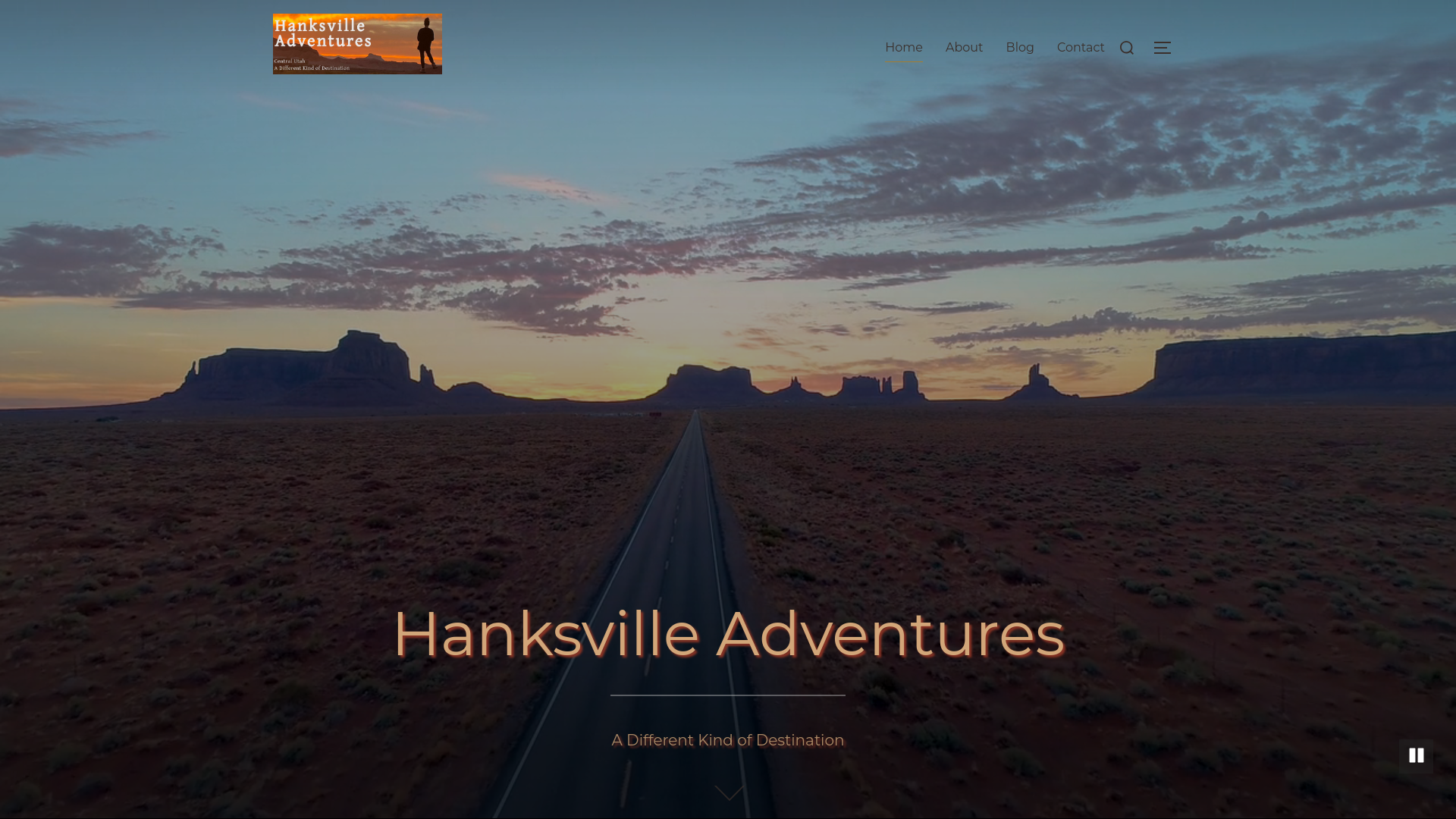website screenshot of https://hanksvilleadventures.com