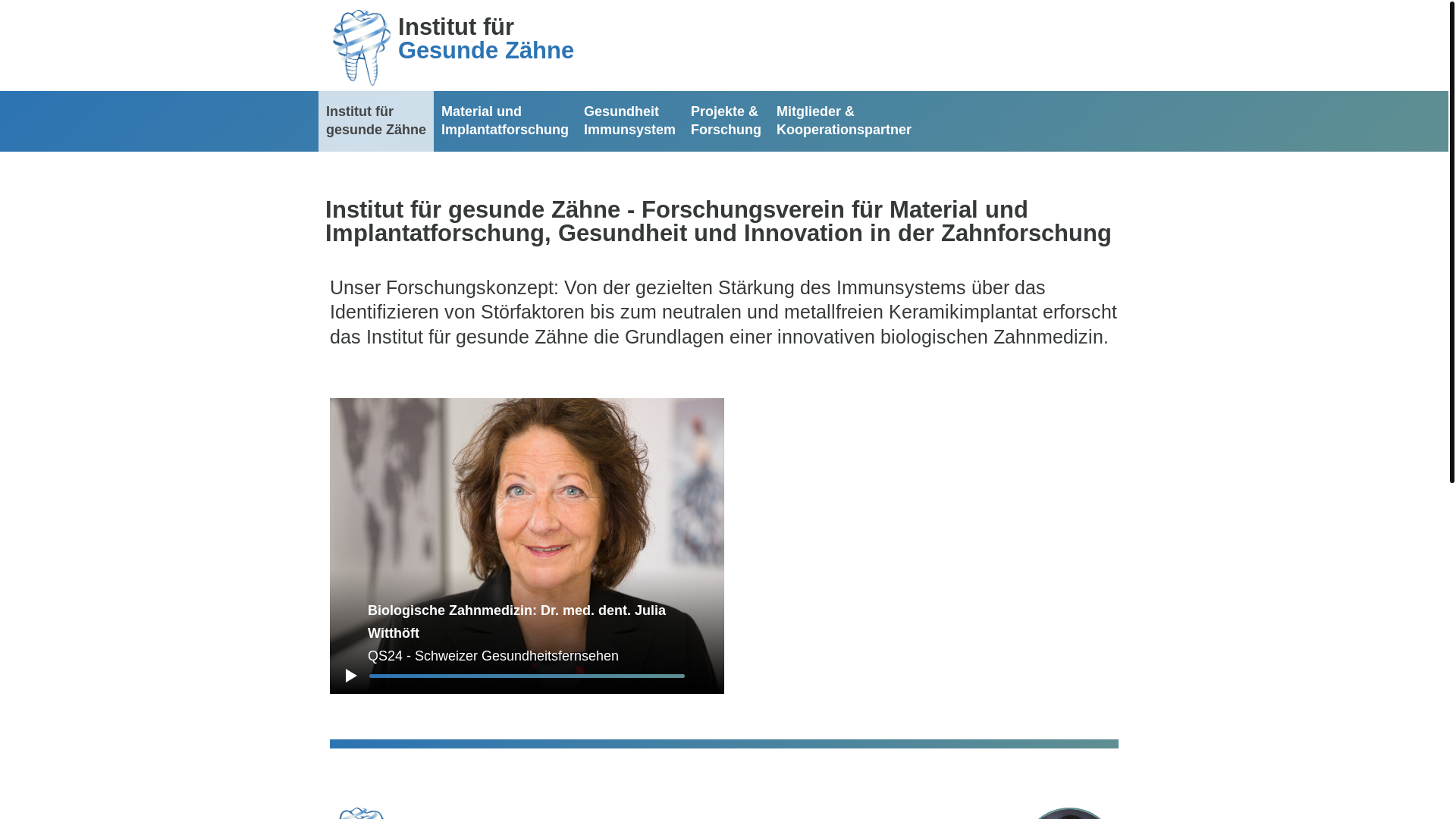 website screenshot of https://institut-fuer-gesunde-zaehne.at/